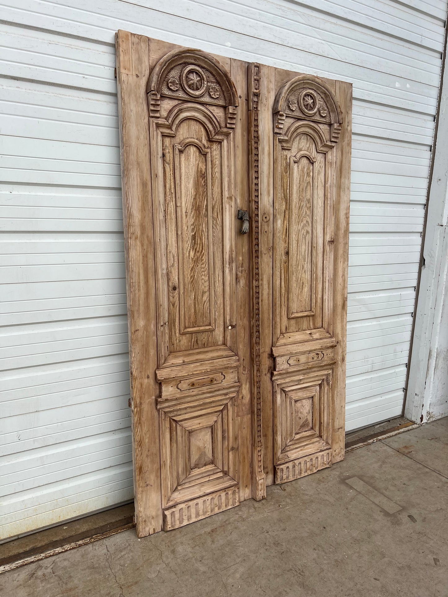 Pair of Carved Wood Panel Doors