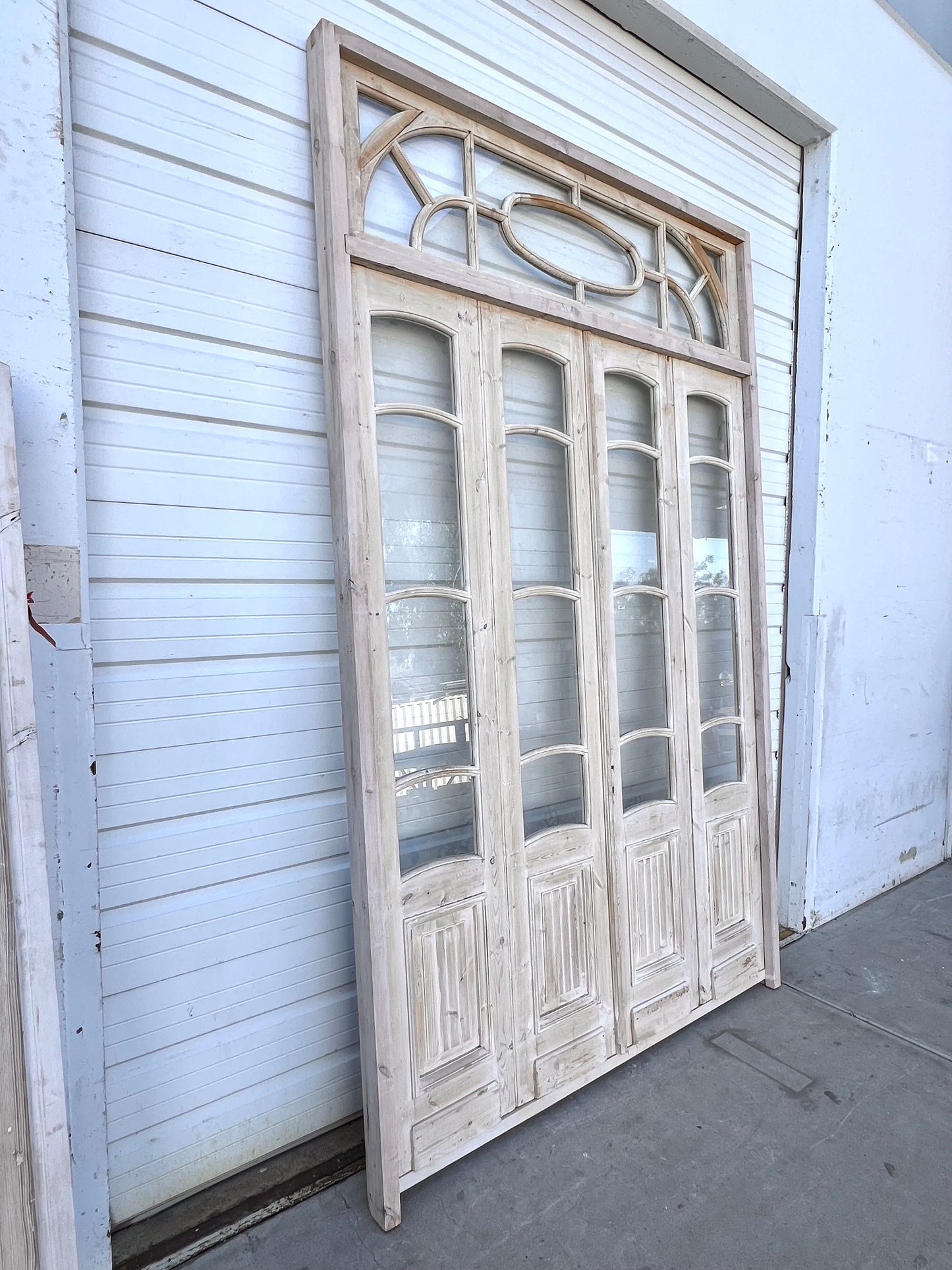 Set of Painted Doors with Transom