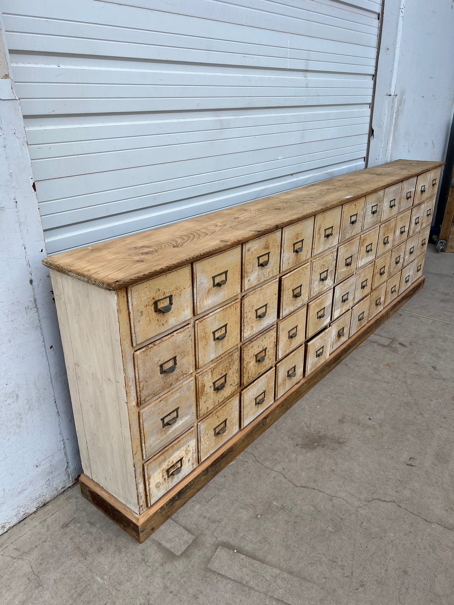 Wood File/Apothecary Cabinet w/48 Drawers