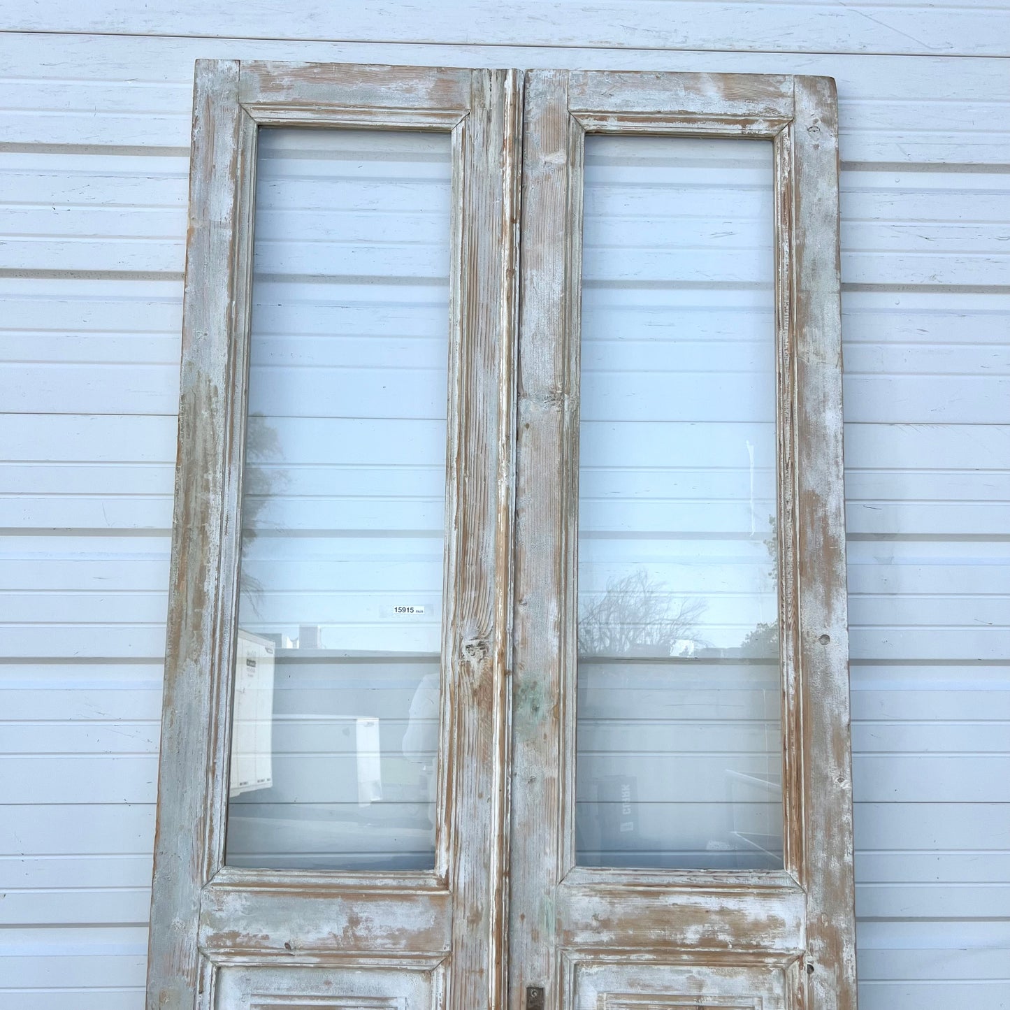 Pair of Single Lite Painted French Doors