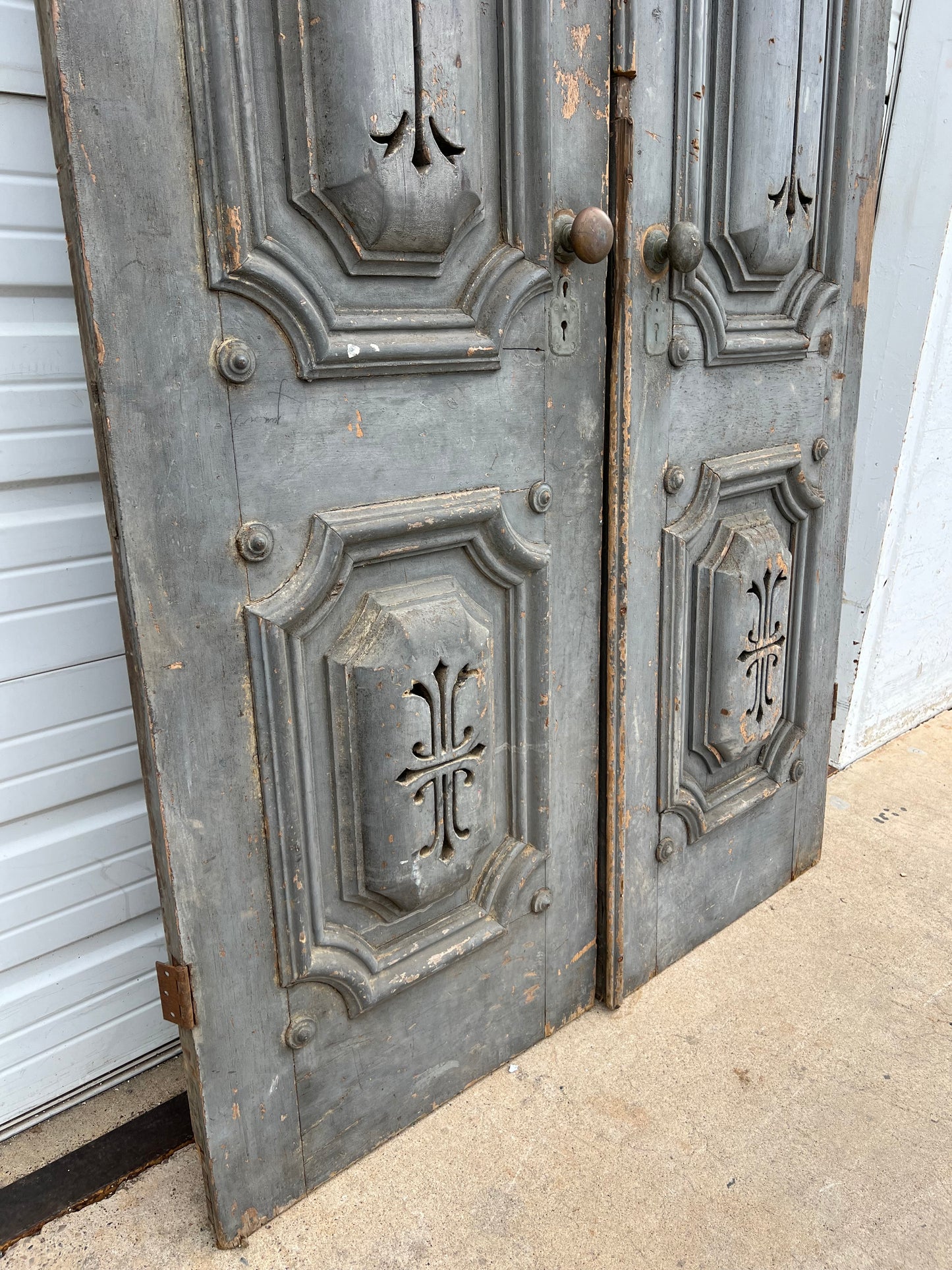 Pair of Painted Architectural Doors