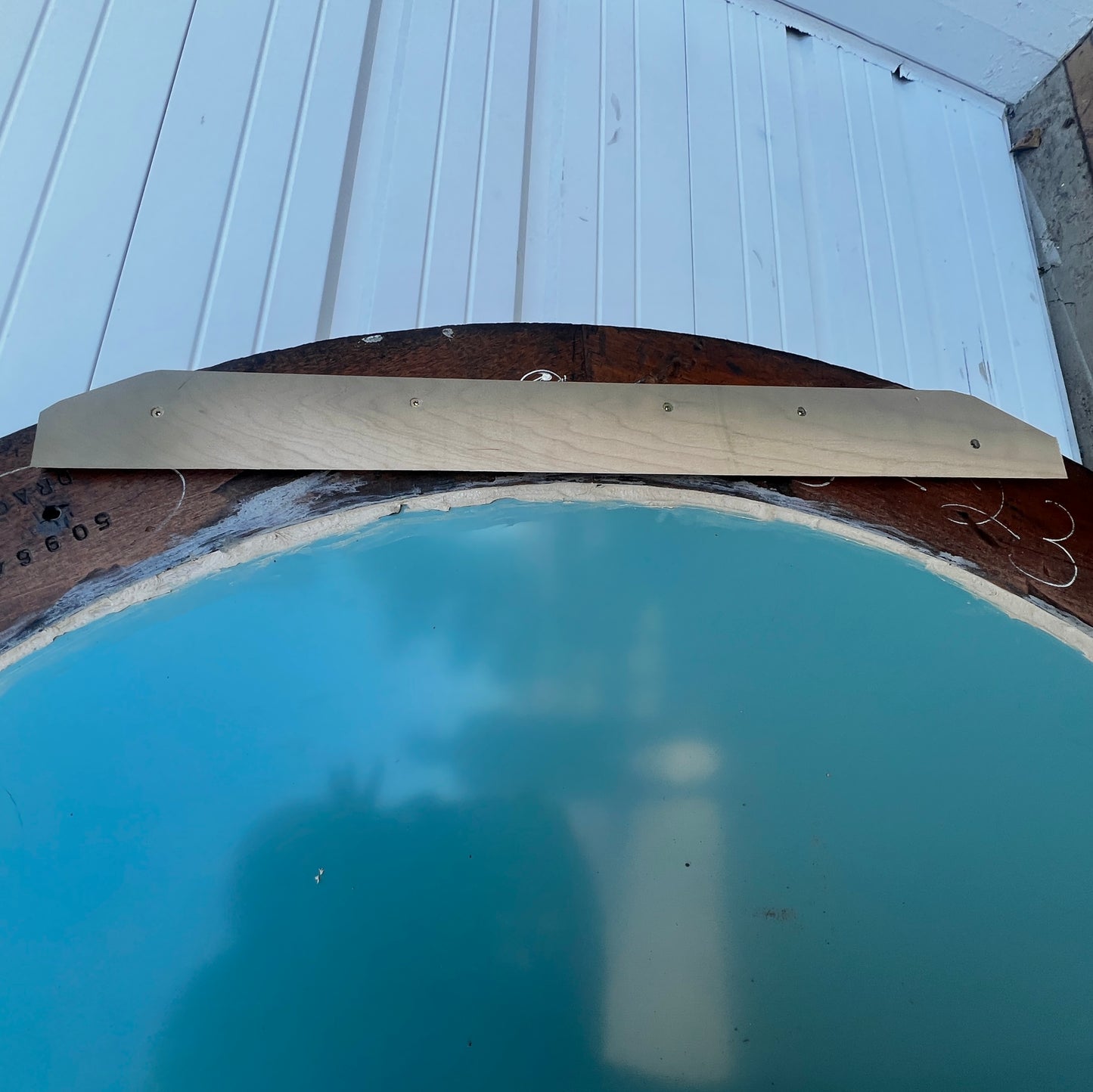 Repurposed Round Foundry Mold Mirror