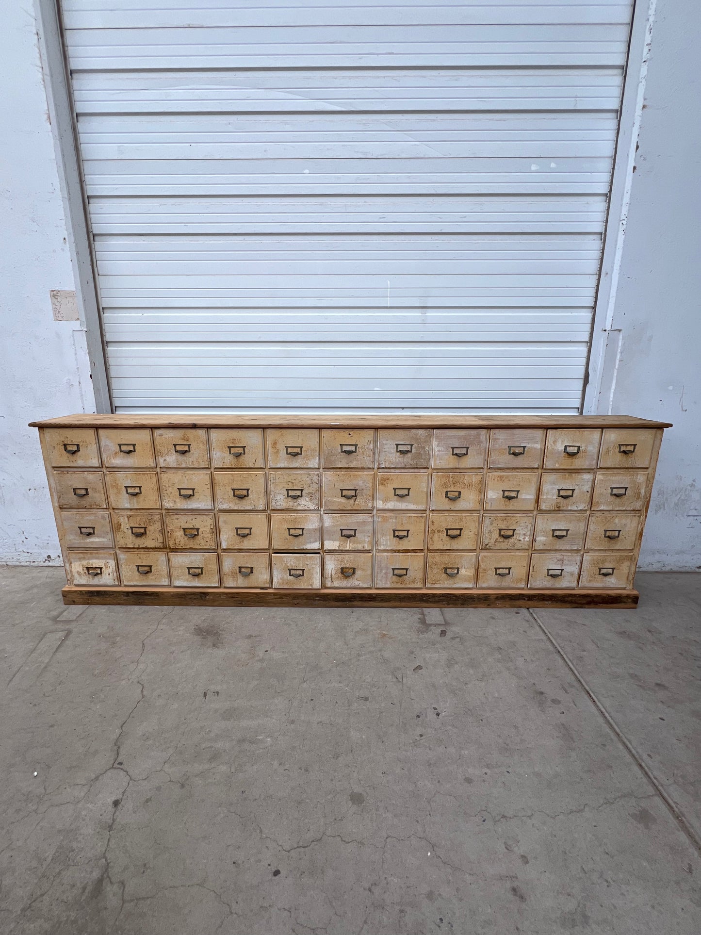 Wood File/Apothecary Cabinet w/48 Drawers