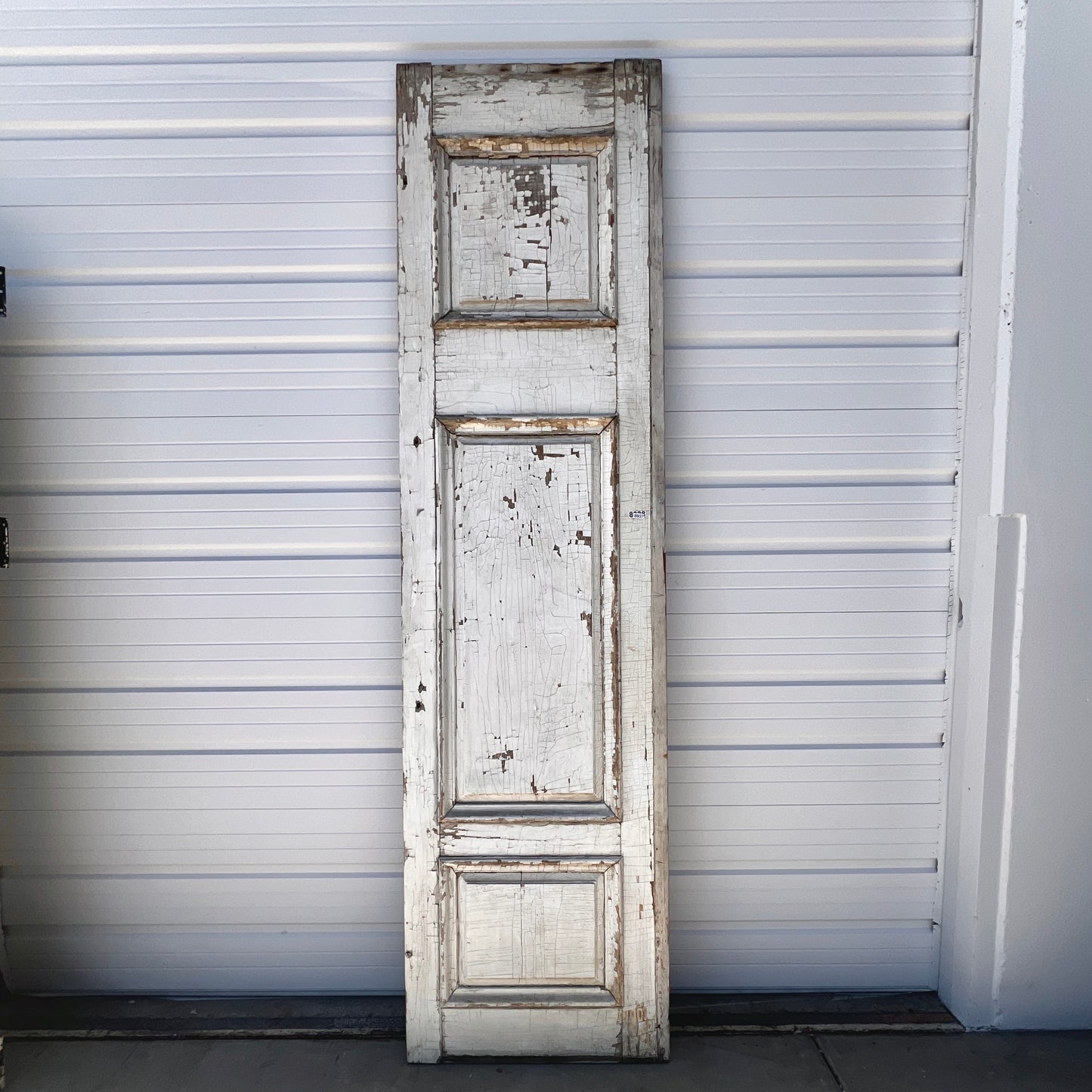 3 Panel Single White Antique Door