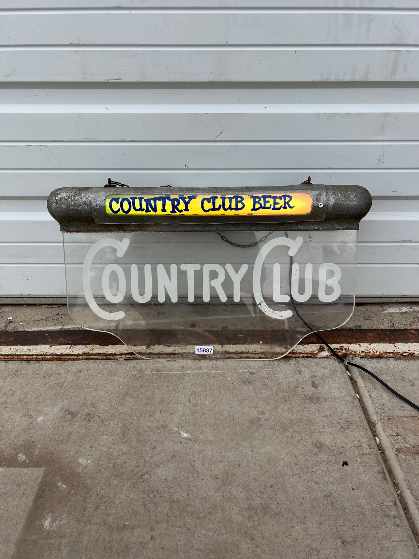 Lighted Hanging Country Club Beer Sign