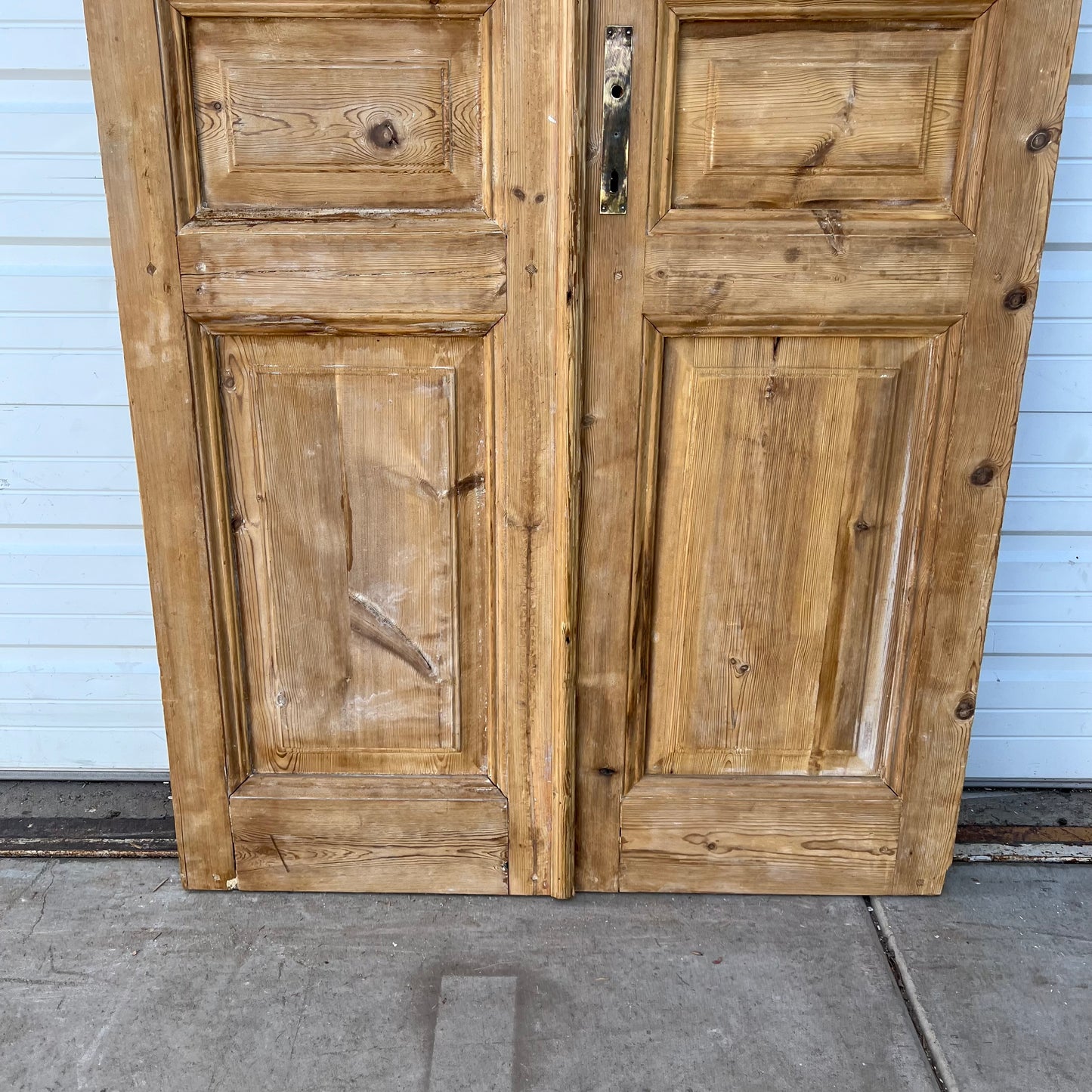 Pair of Wood 6-Panel French Doors