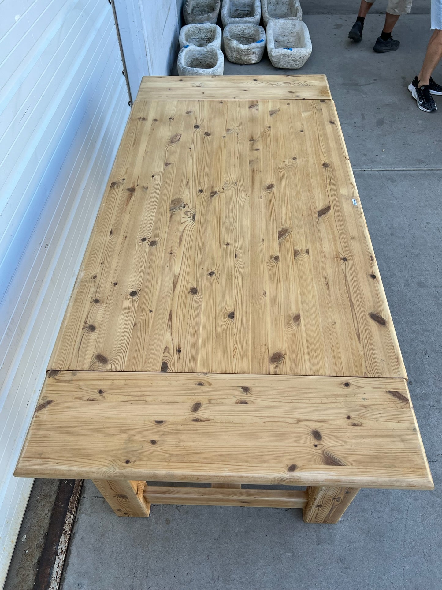 Rectangular Danish Pine Dining Table with 2 Leaves