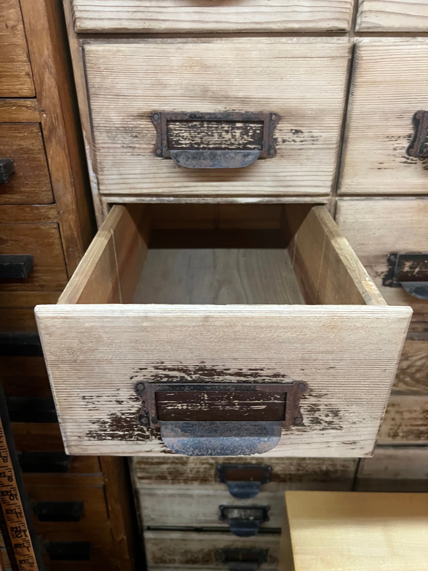 Antique Wooden Card Catalog (sold in individual sections)