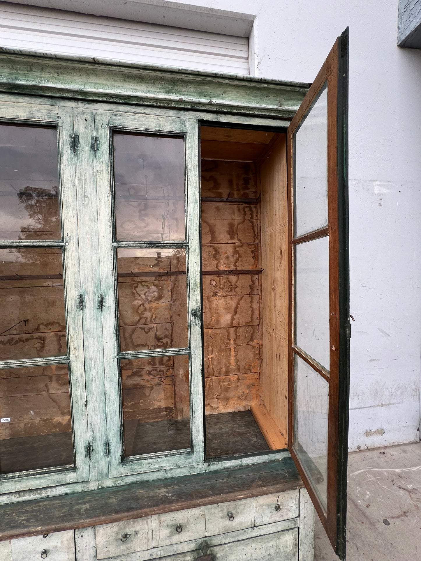 Rare 19th C. French Butcher Shop Display Cabinet