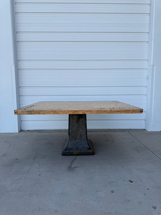 Industrial Wood & Iron Dining Table