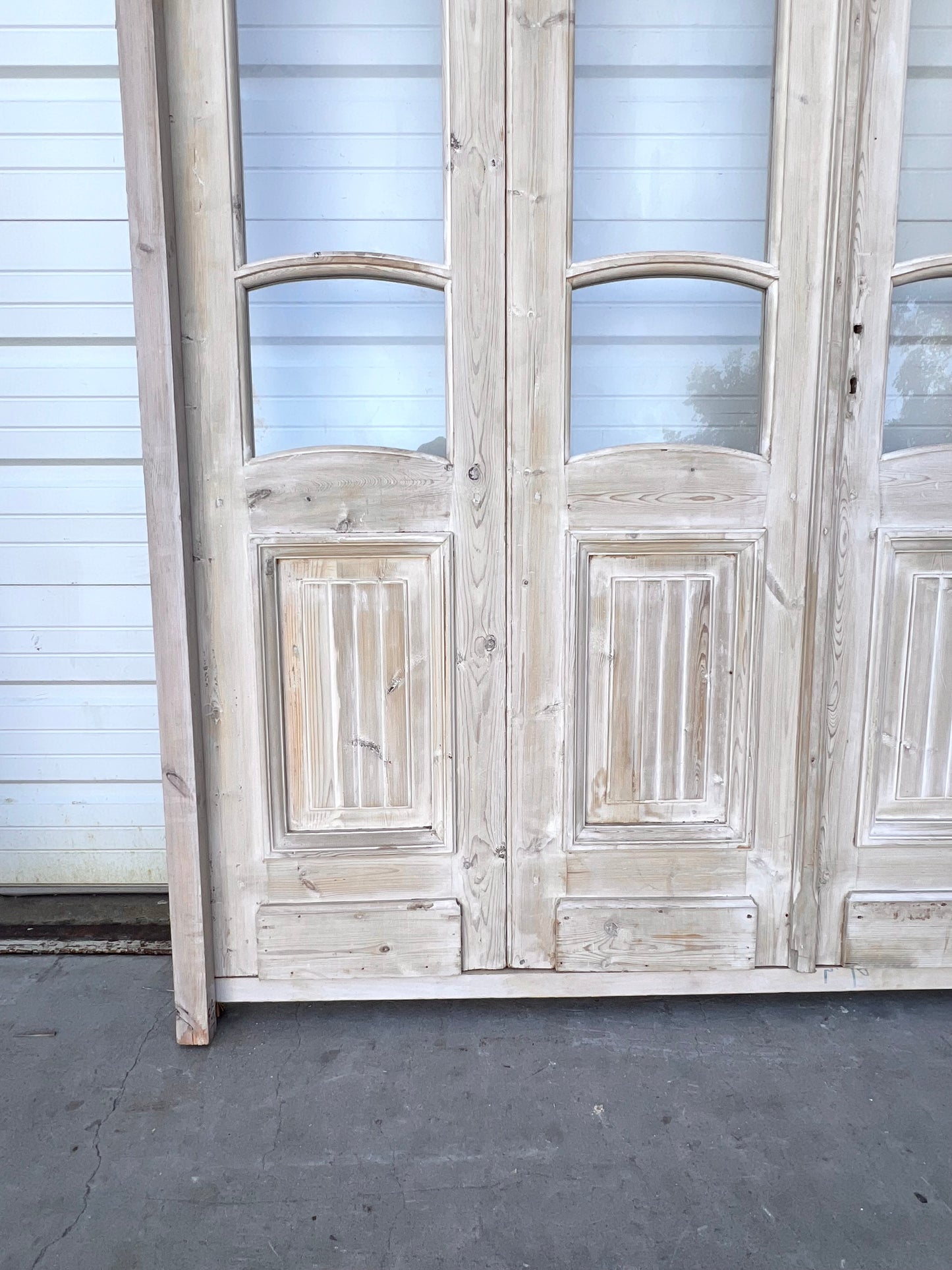 Set of Painted Doors with Transom