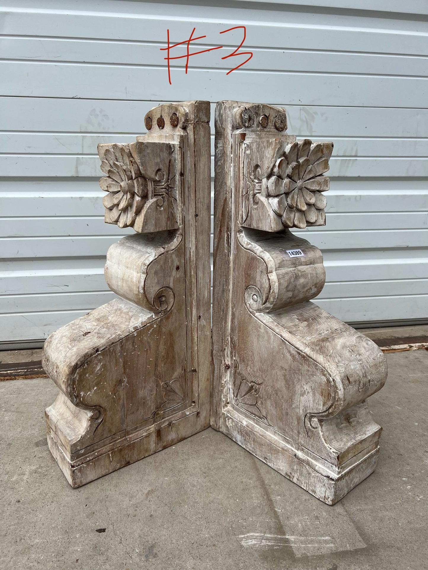 Pair of Natural Wood Corbels