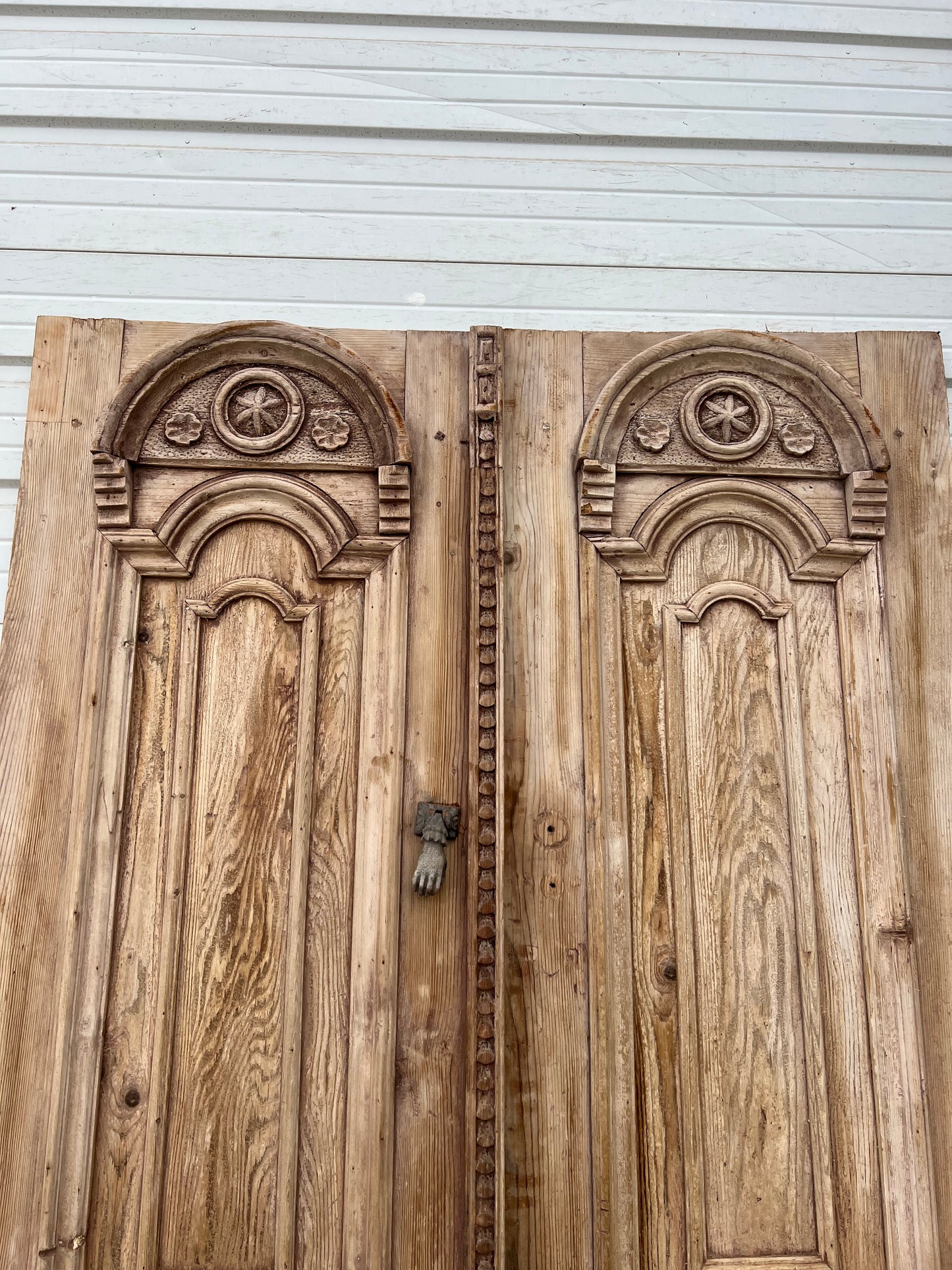 Pair of Carved Wood Panel Doors
