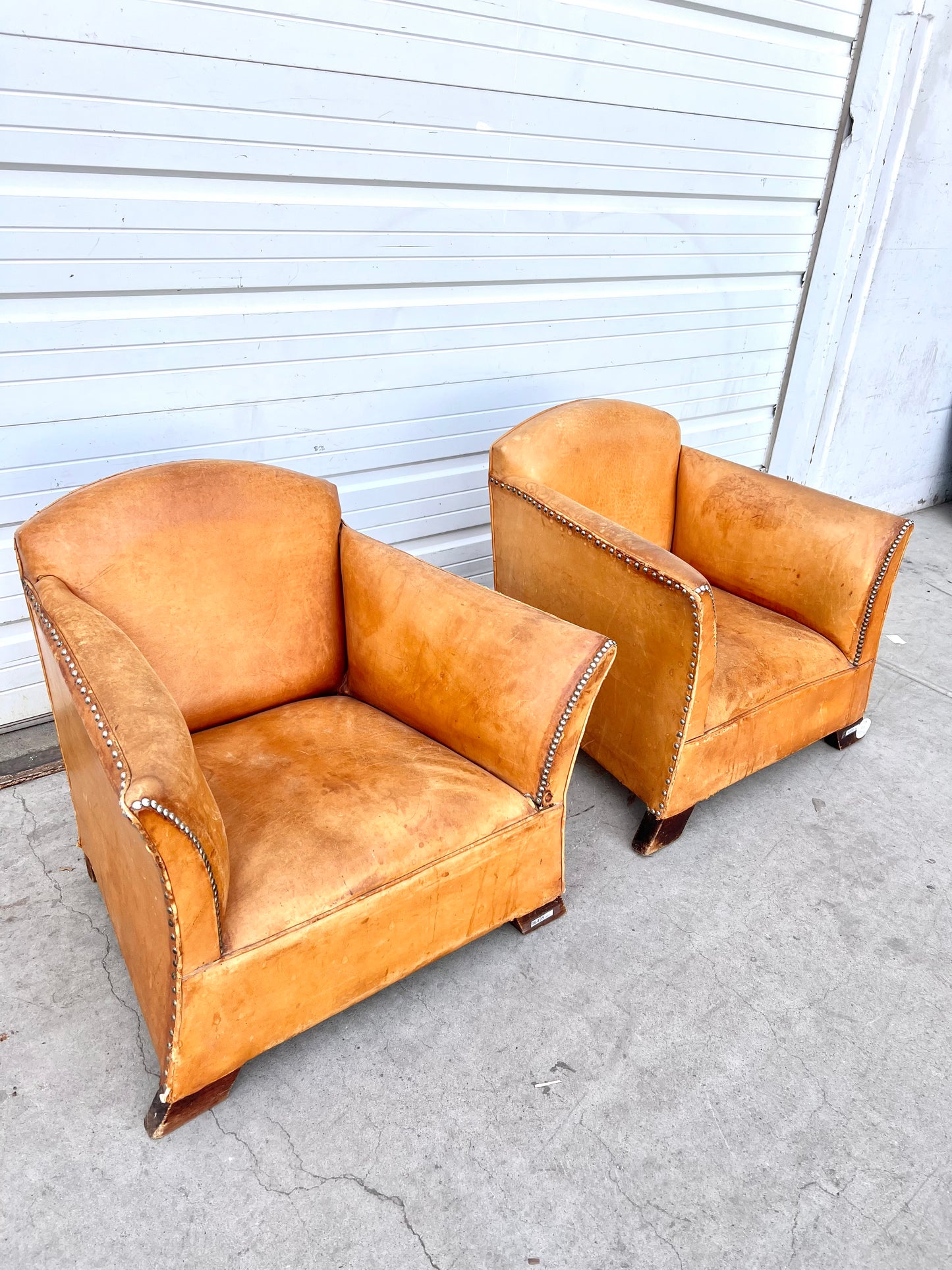 Pair of Petite French Club Chairs