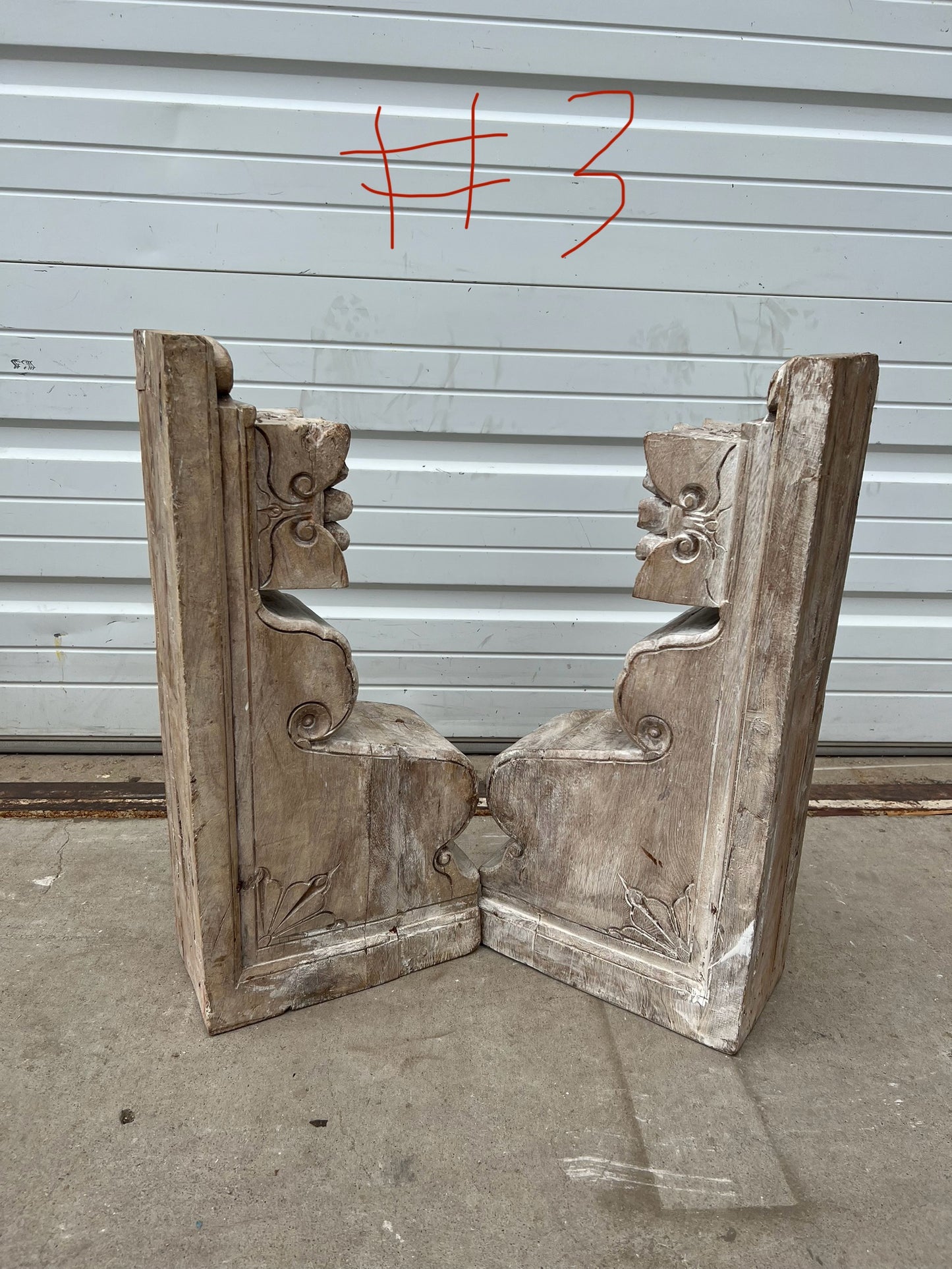 Pair of Natural Wood Corbels