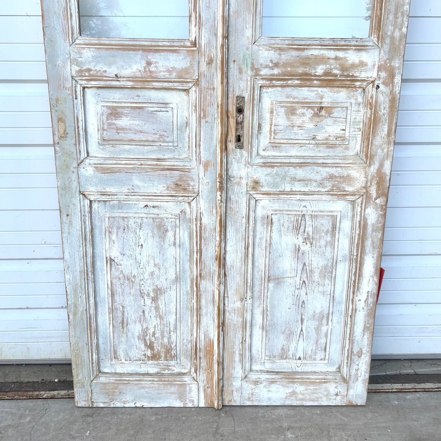 Pair of Single Lite Painted French Doors