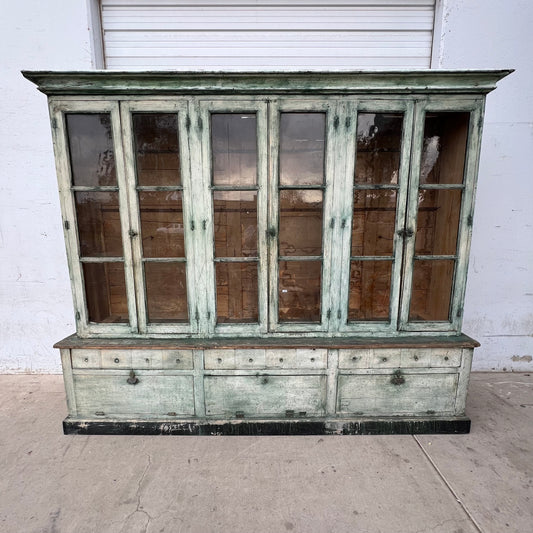 Rare 19th C. French Butcher Shop Display Cabinet