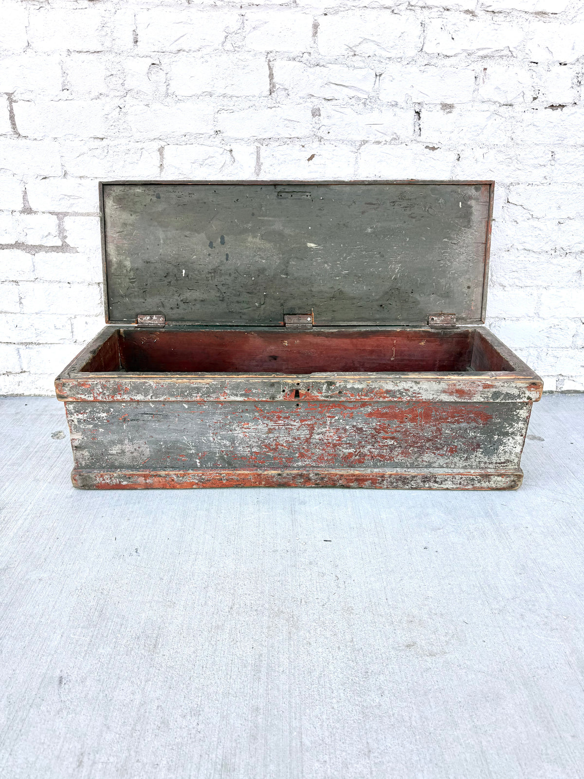 Wooden Painted Tool Chest