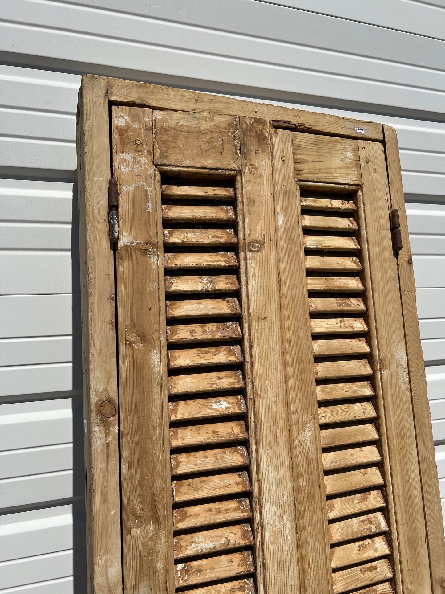 Rectangle Single Pane Mirrored Window and Transom Shutter Set