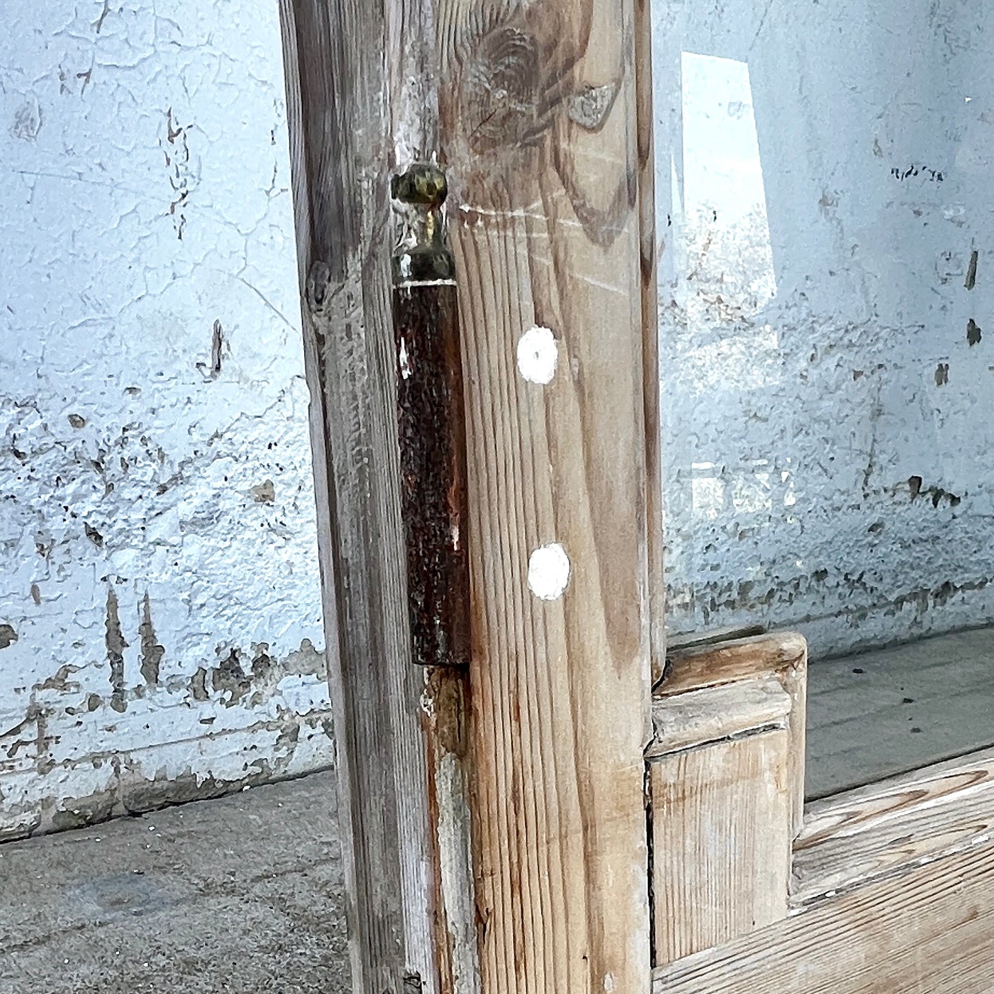 Pair of Antique Rectangle Natural Wood Windows