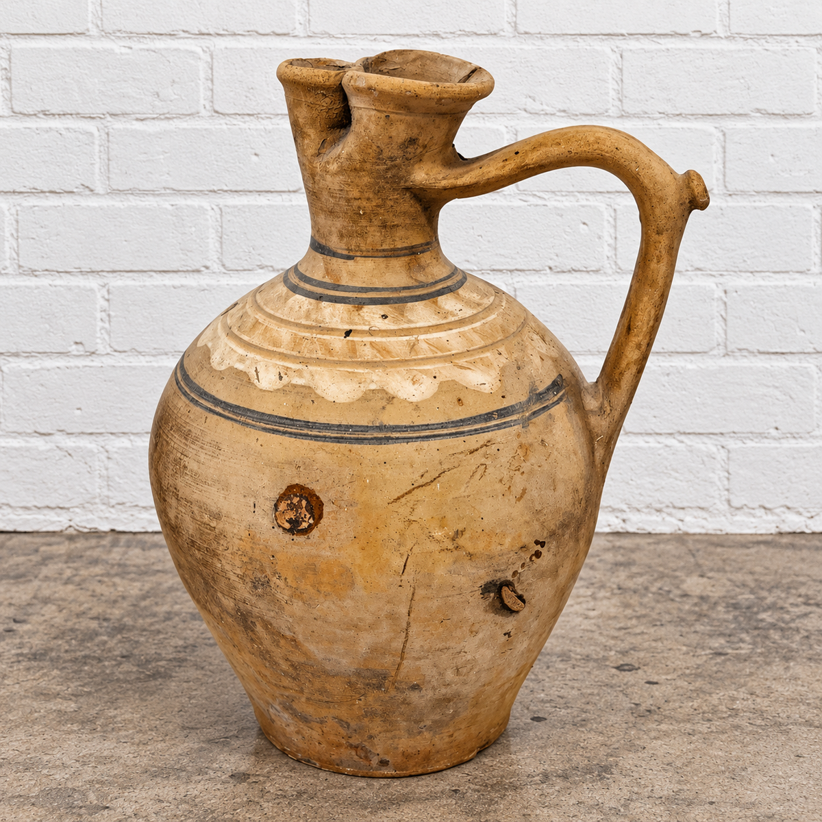 Antique French Provincial Terracotta Jug