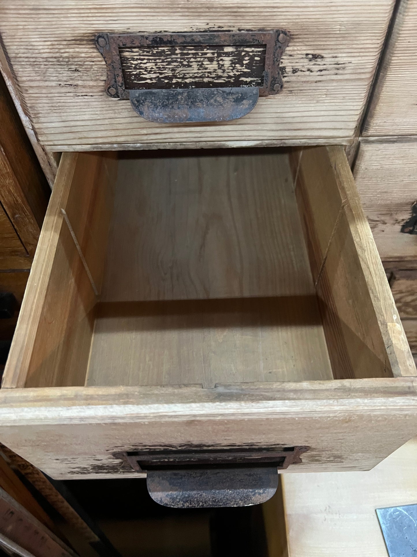 Antique Wooden Card Catalog (sold in individual sections)