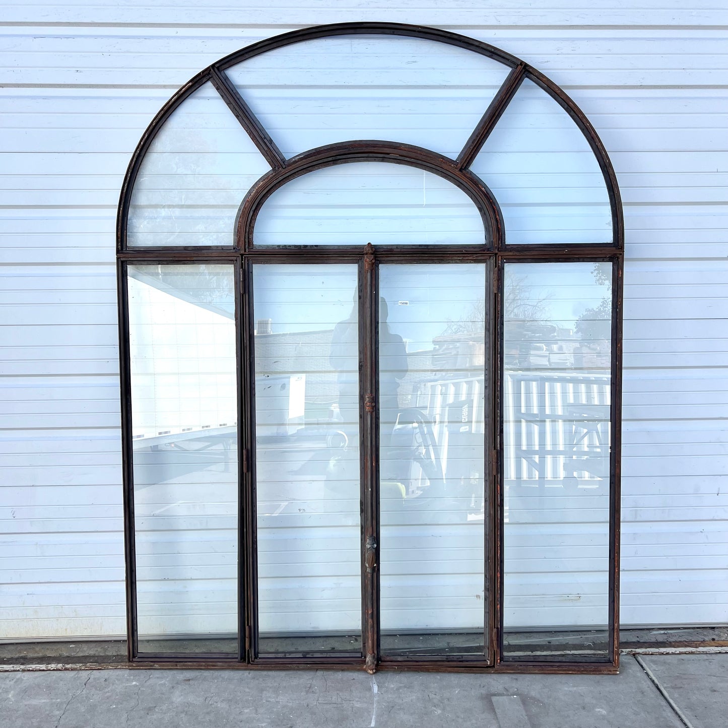 Iron Arched Window w/8 Panes -