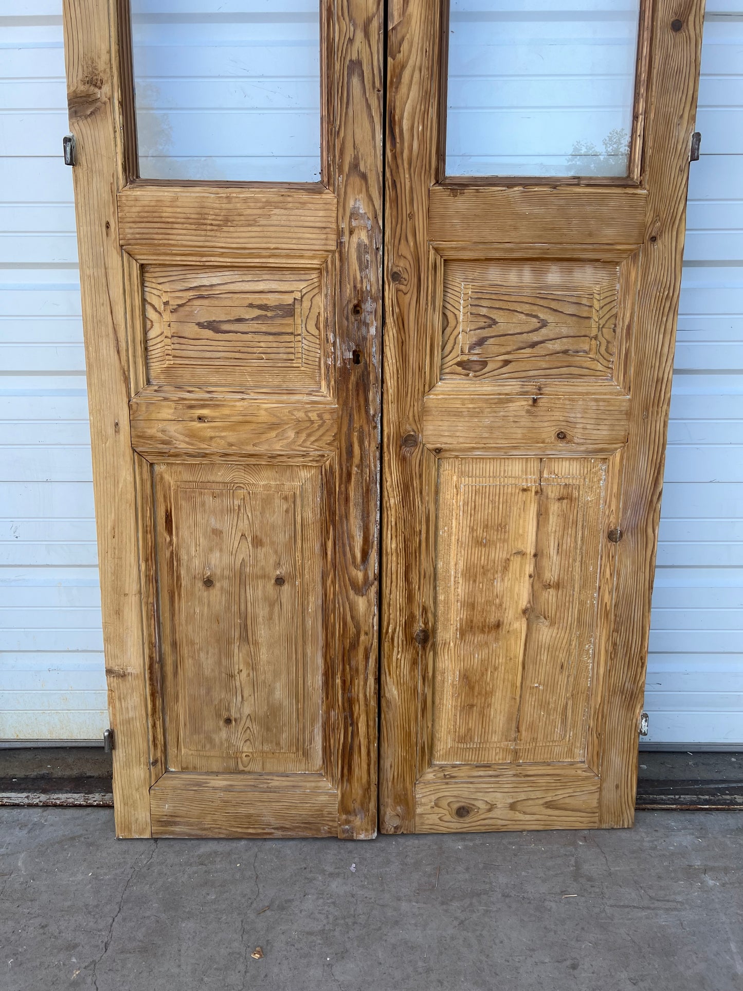 Pair of single Lite Wood French Doors