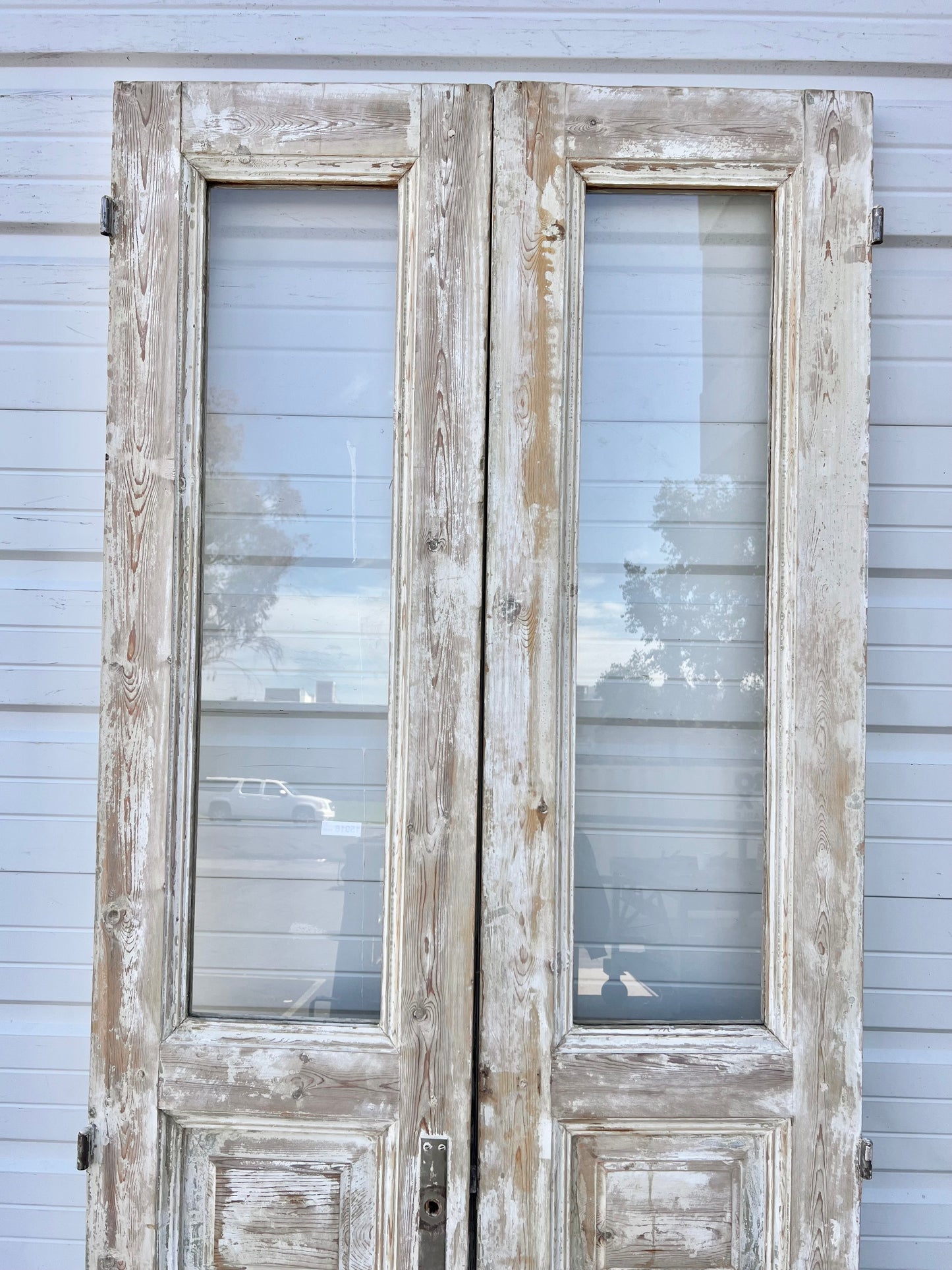 Pair of Single Lite Painted French Doors