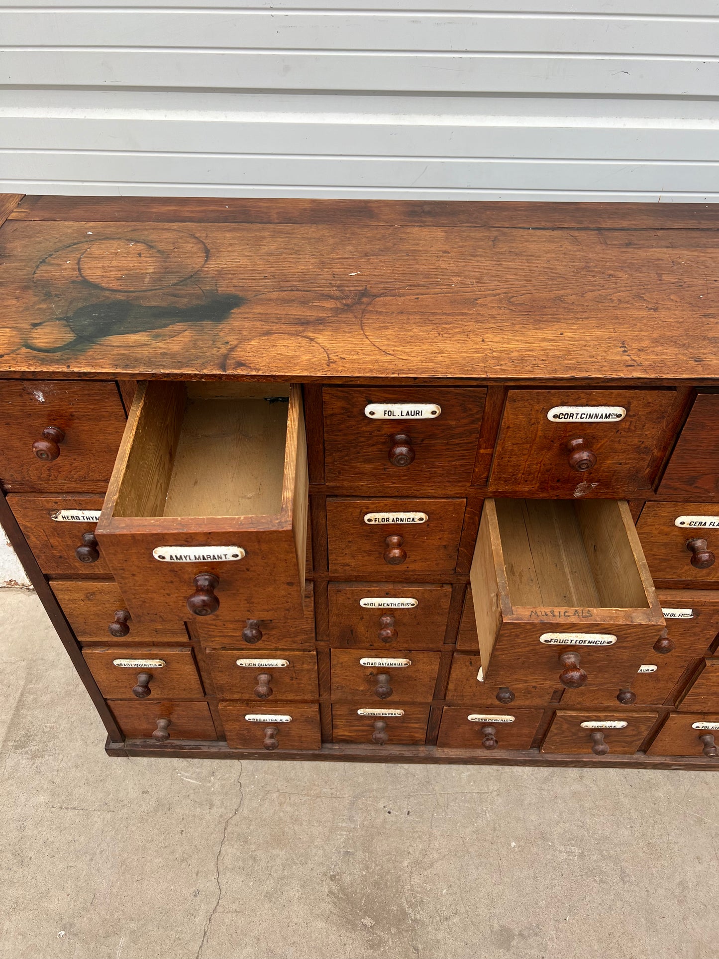 Wood Dutch Apothecary Cabinet w/60 Drawers