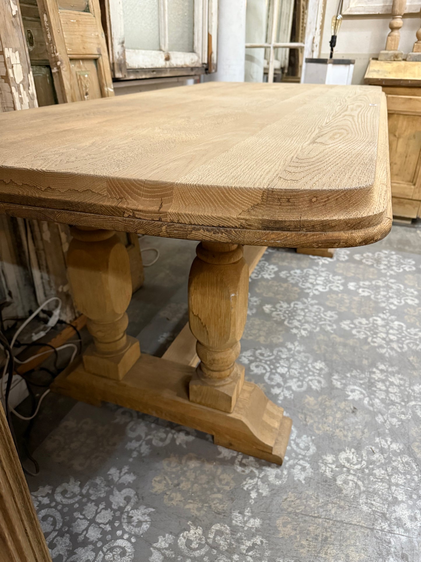 Belgian Dining Table with Rounded Corners