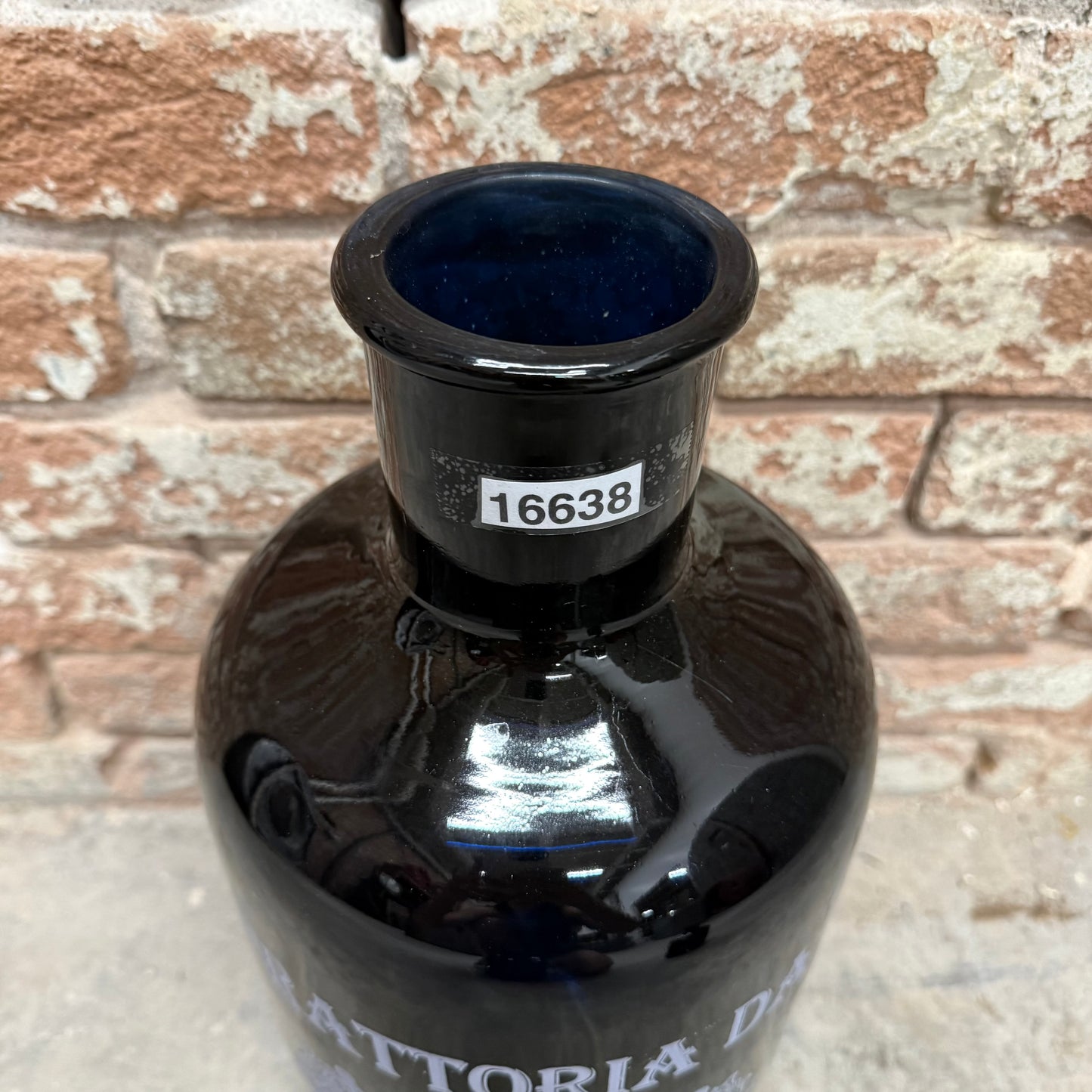 Dark Blue Glass Bottle "Pietro"