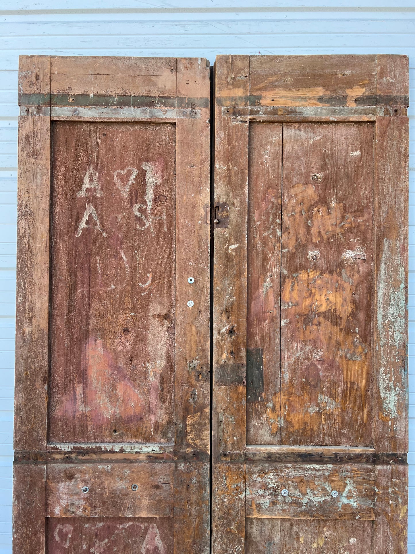 Pair of Solid Carved Wood Doors