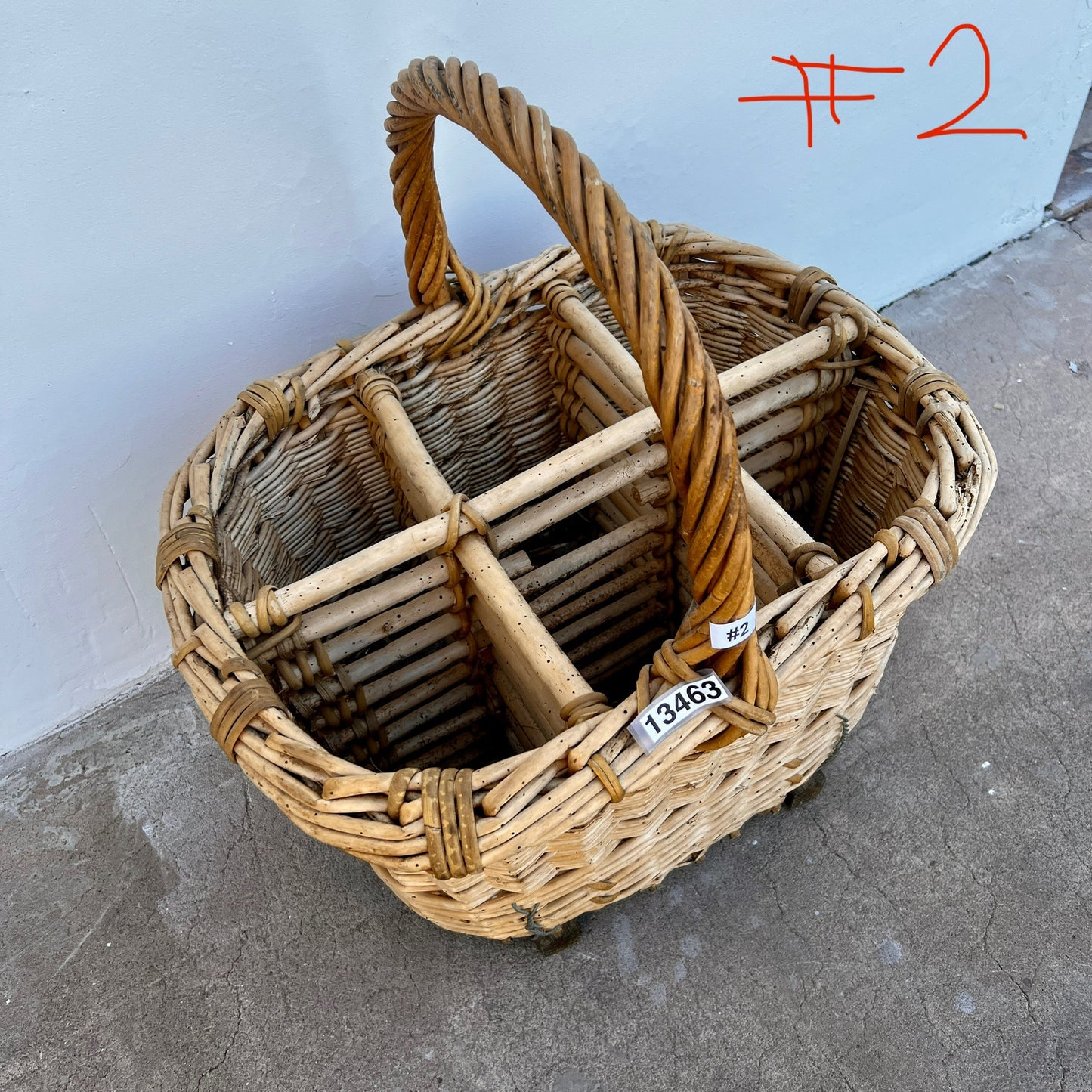 Wicker Champagne Bottle Carrier