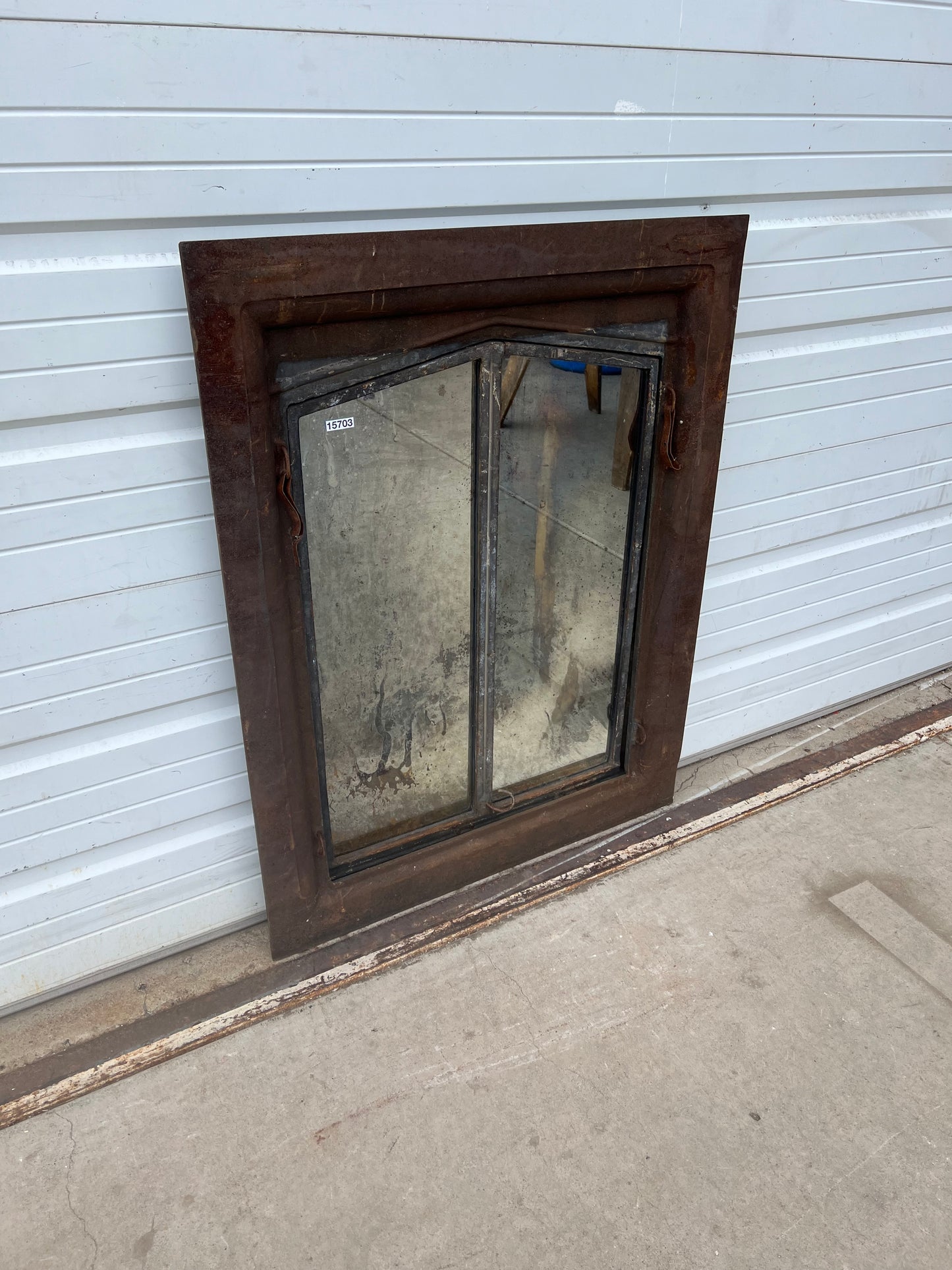 Rectangular Iron Mirrored 2 Pane Window