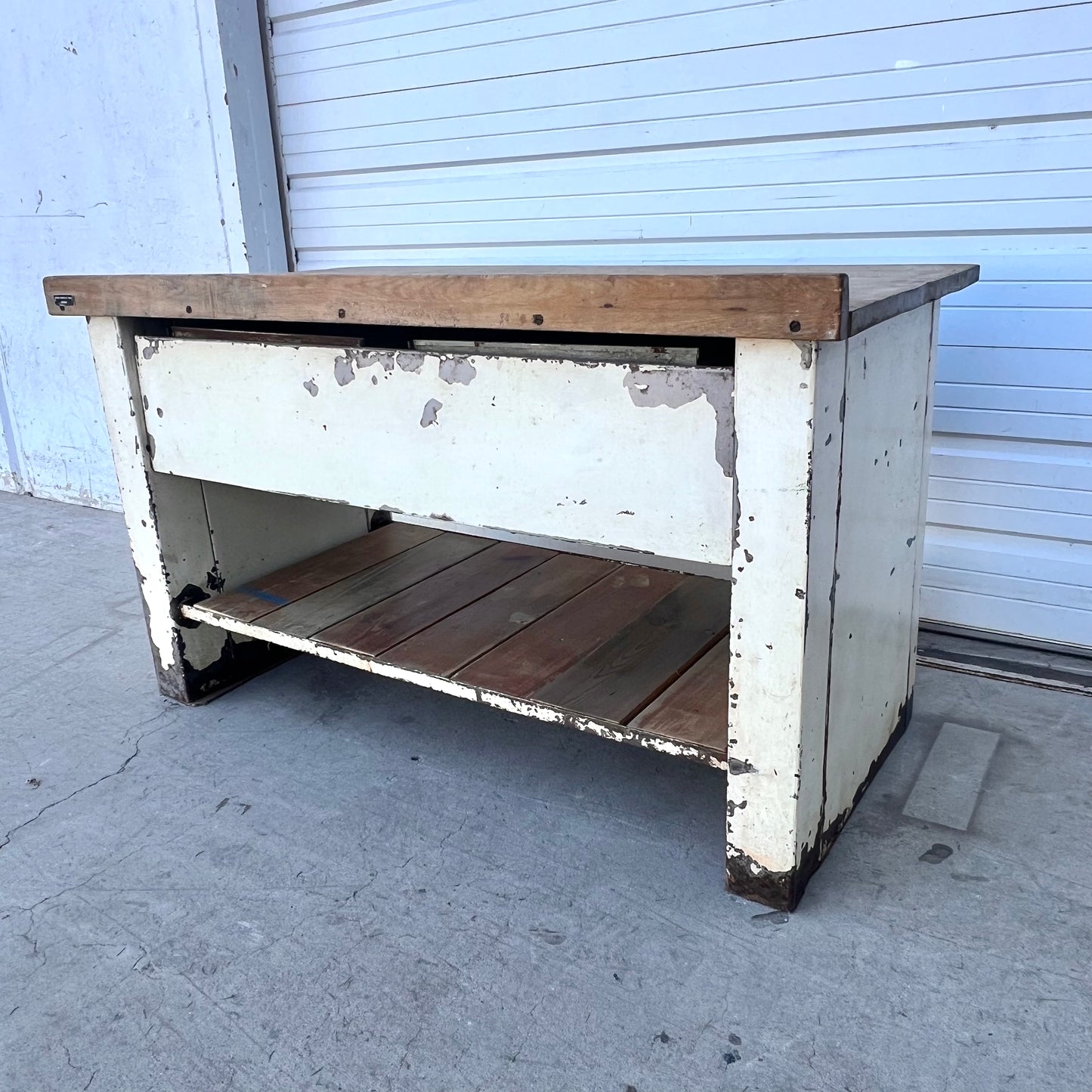 2 Drawer White Bakery Table