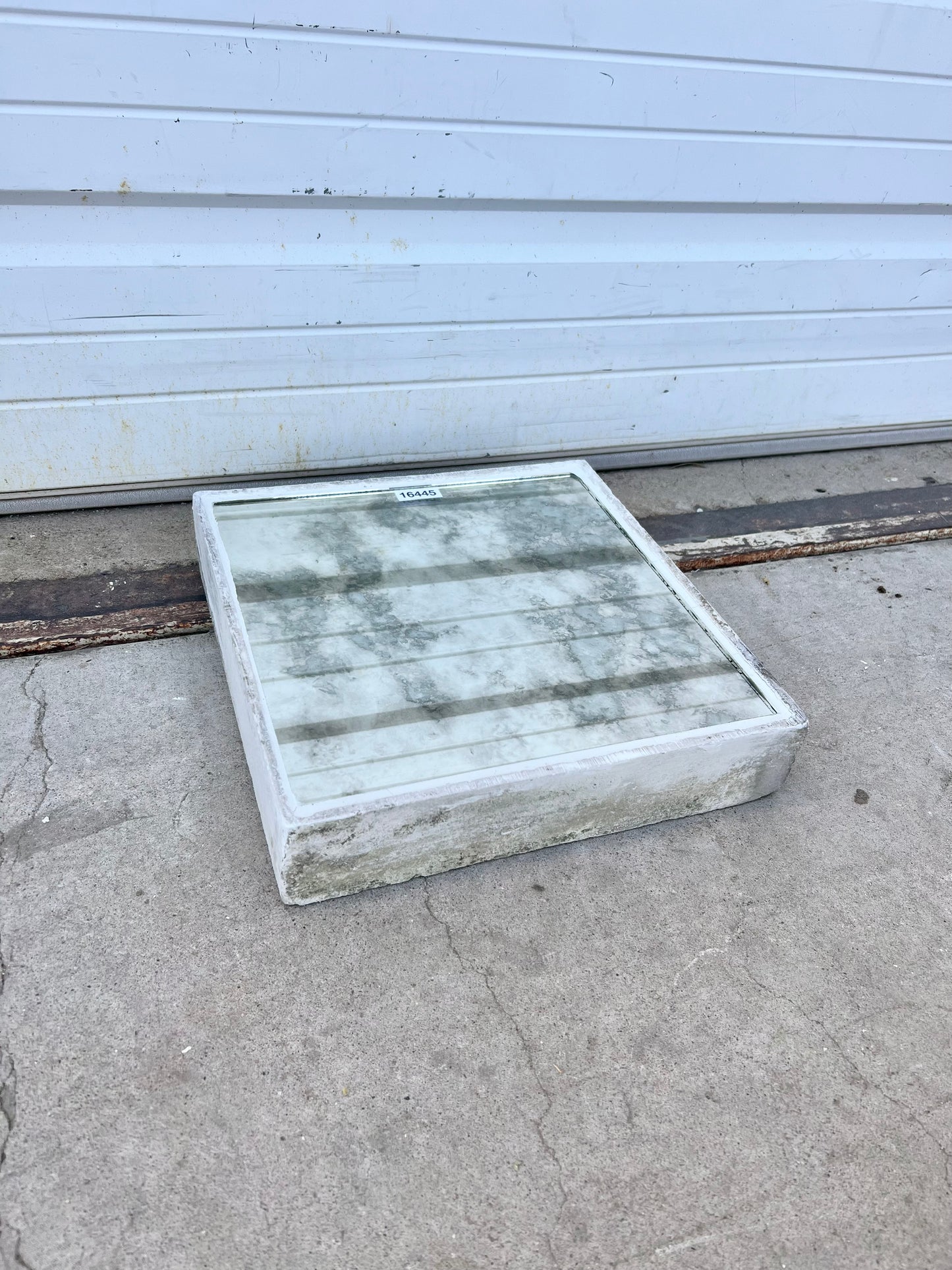 Single Willy Guhl Square Mirror (Antiqued Mirror)