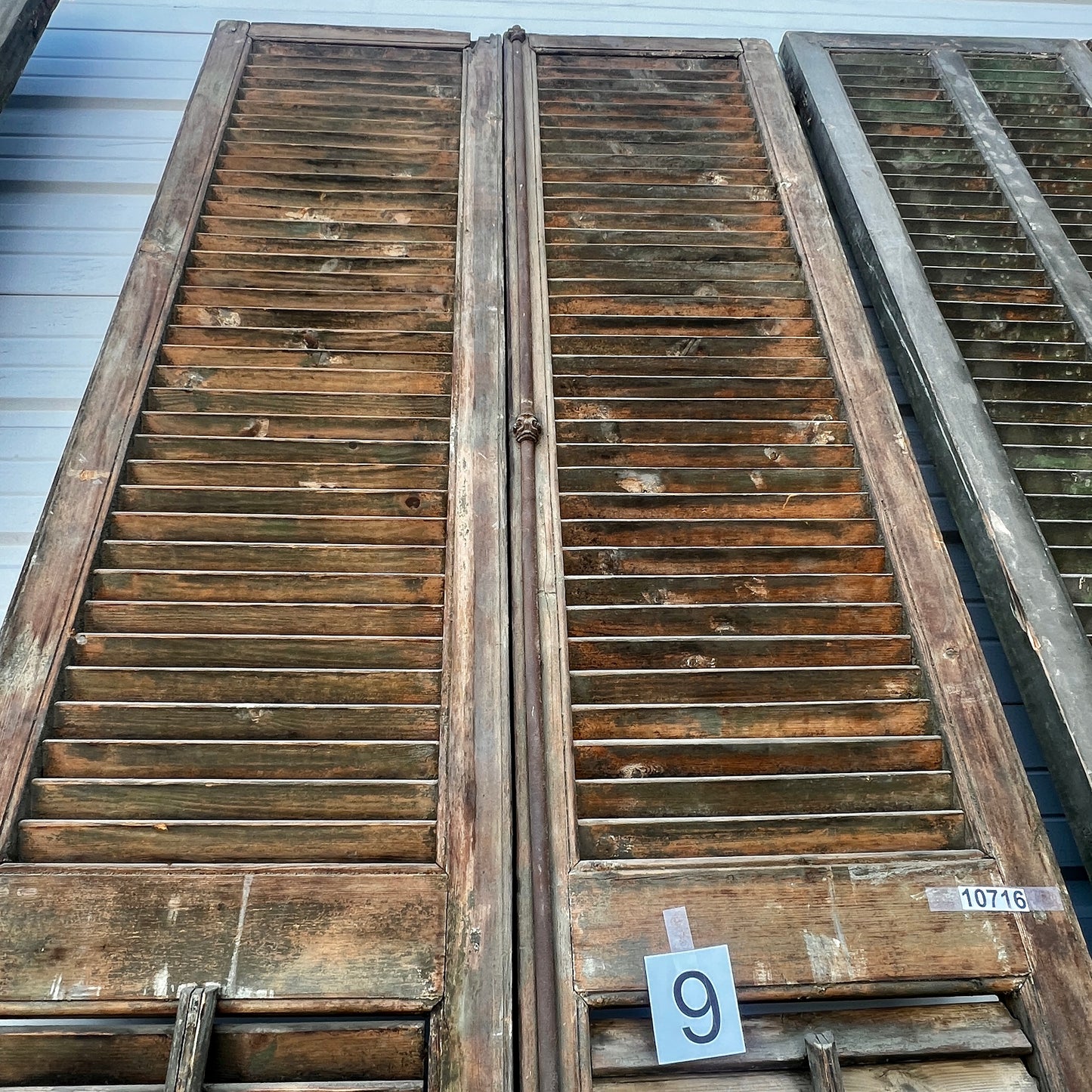 Pair of Tall French Wood Shutters