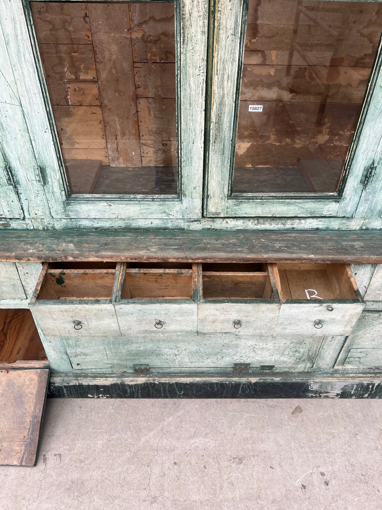 Rare 19th C. French Butcher Shop Display Cabinet