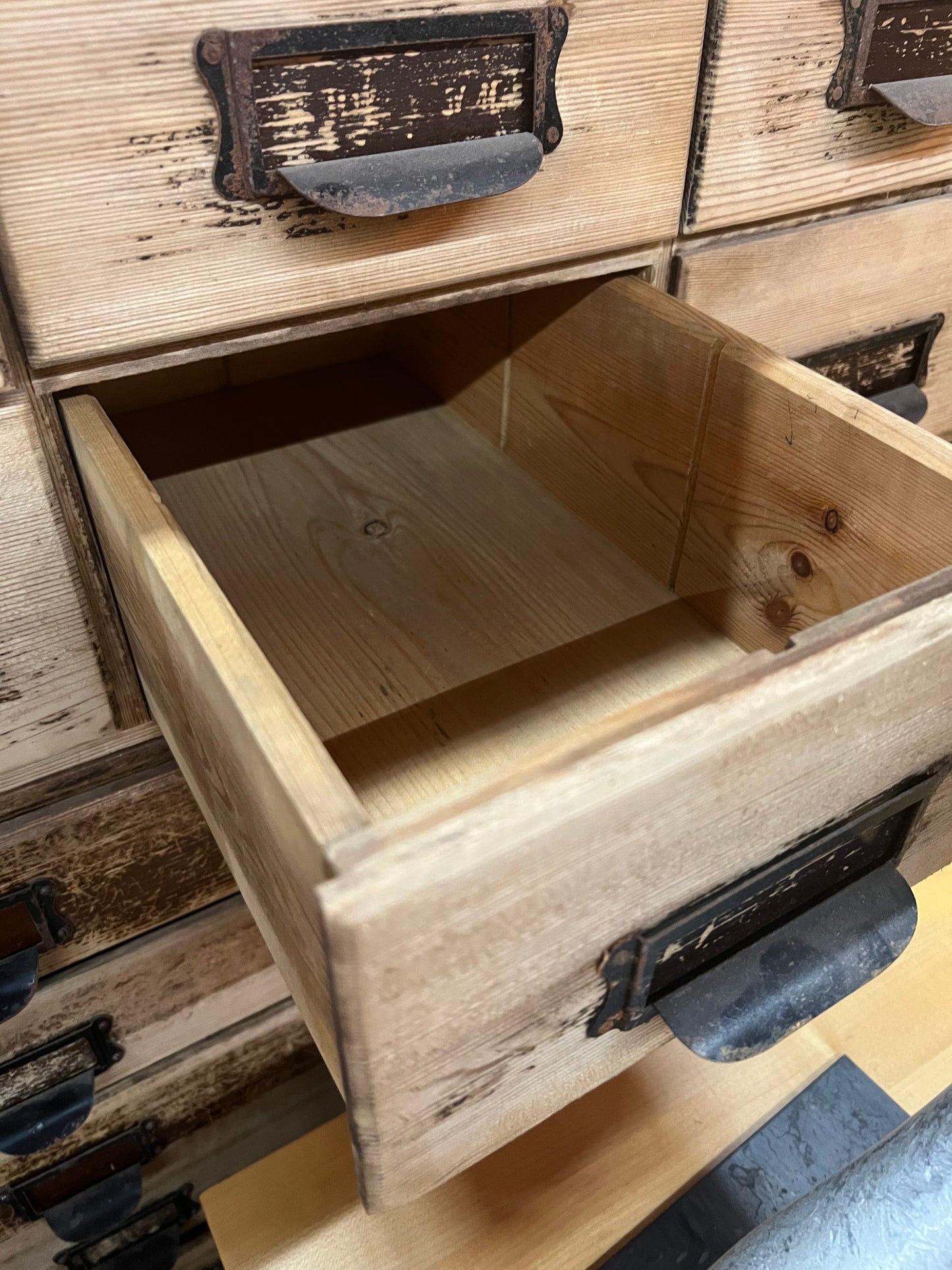Antique Wooden Card Catalog (sold in individual sections)