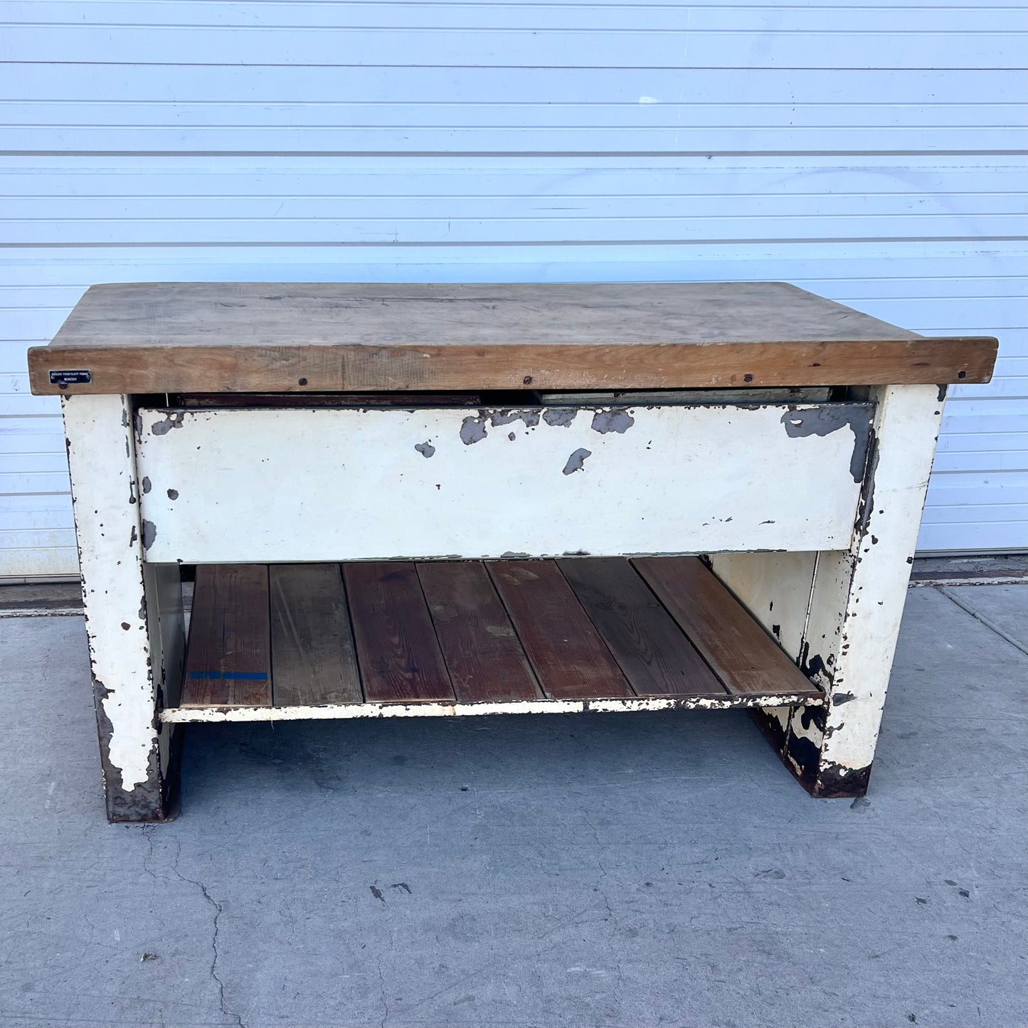 2 Drawer White Bakery Table