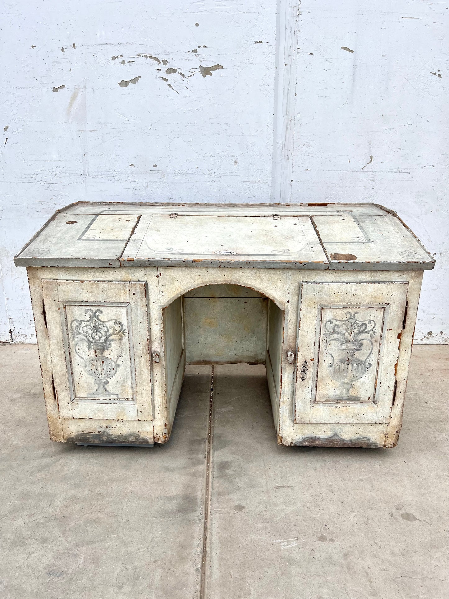 19th C. Swedish Painted Slant Top Desk