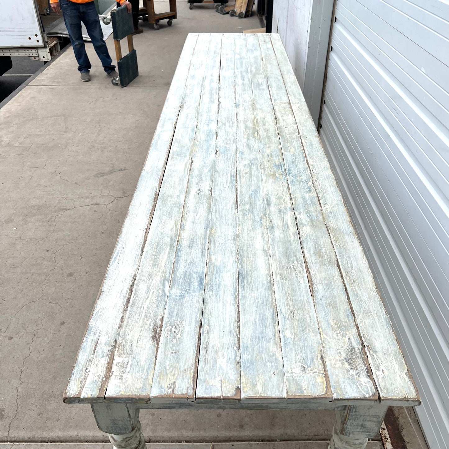 Painted General Store Work Dining Table with 6 Legs