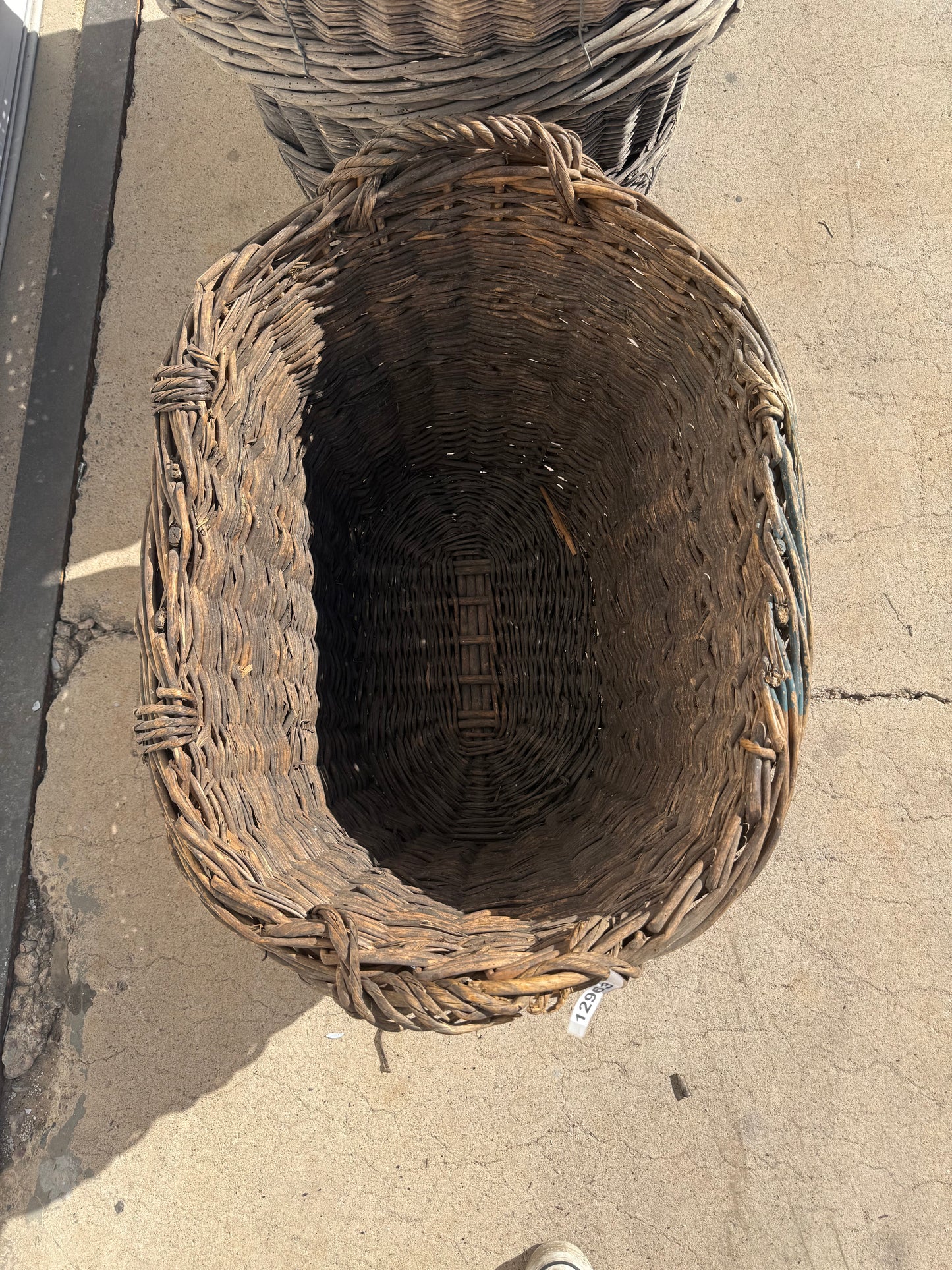 Large French Champagne Basket from Saint-Coulomb, France