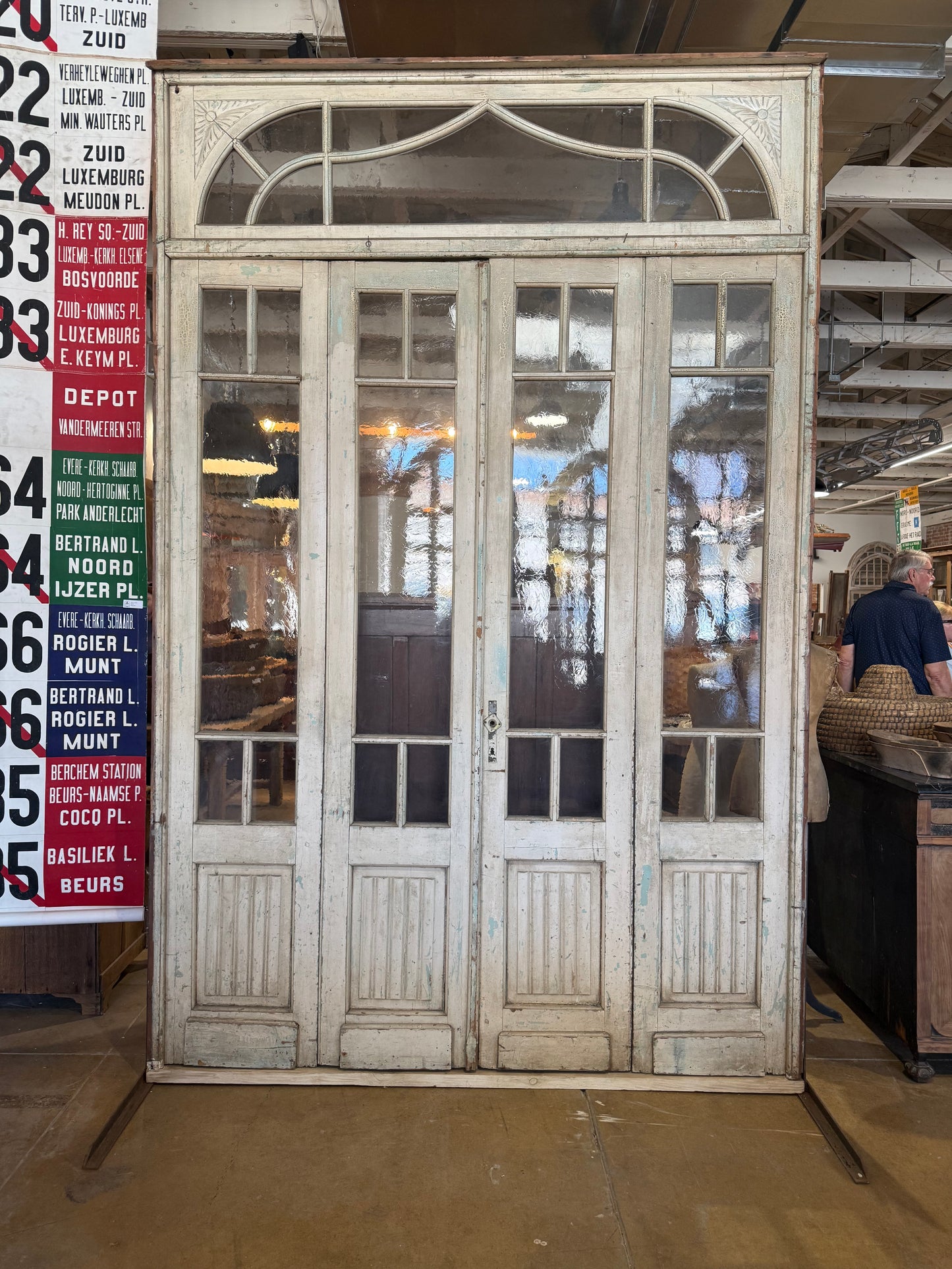 Set of 4 French Doors with Transom Window