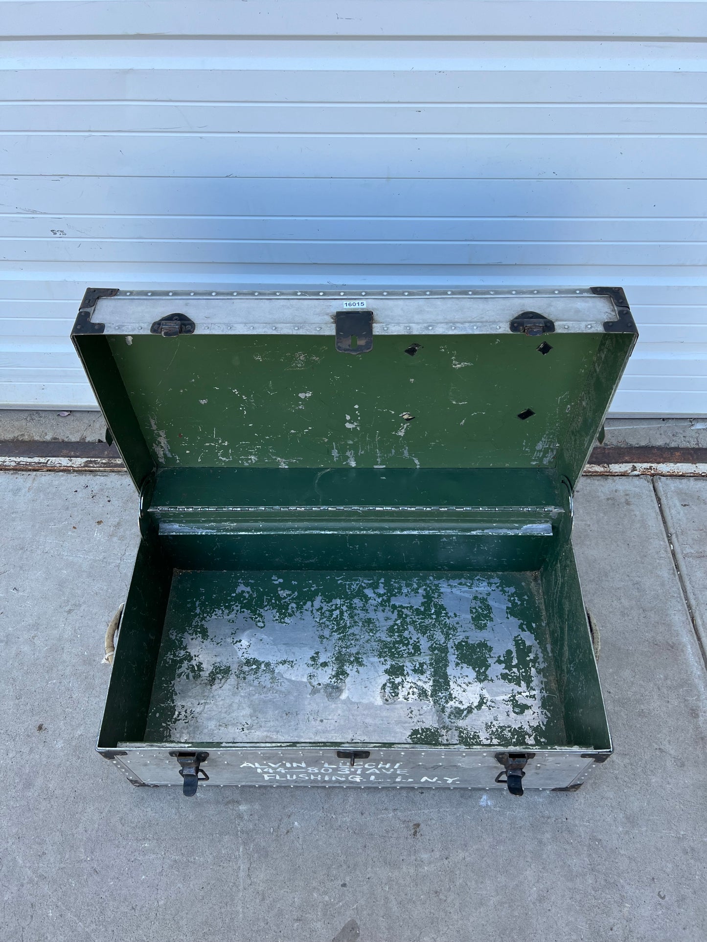 Vintage Aluminum Metal Trunk