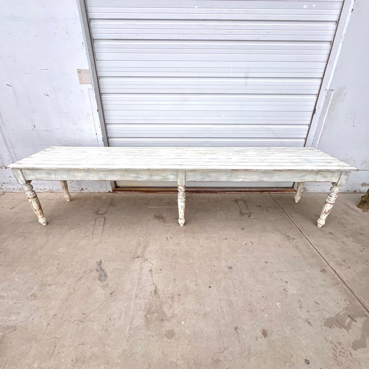 Painted General Store Work Dining Table with 6 Legs