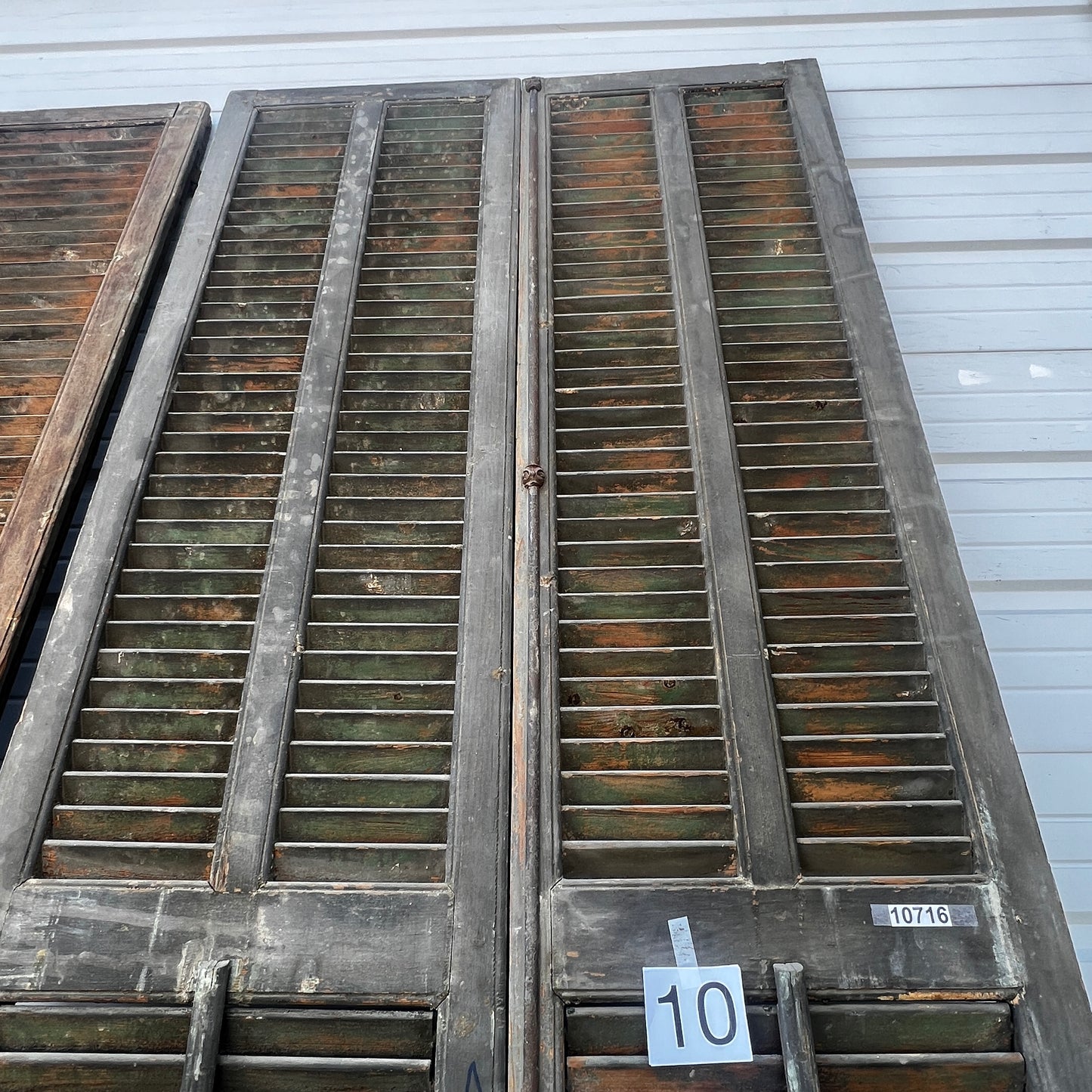 Pair of Tall French Wood Shutters