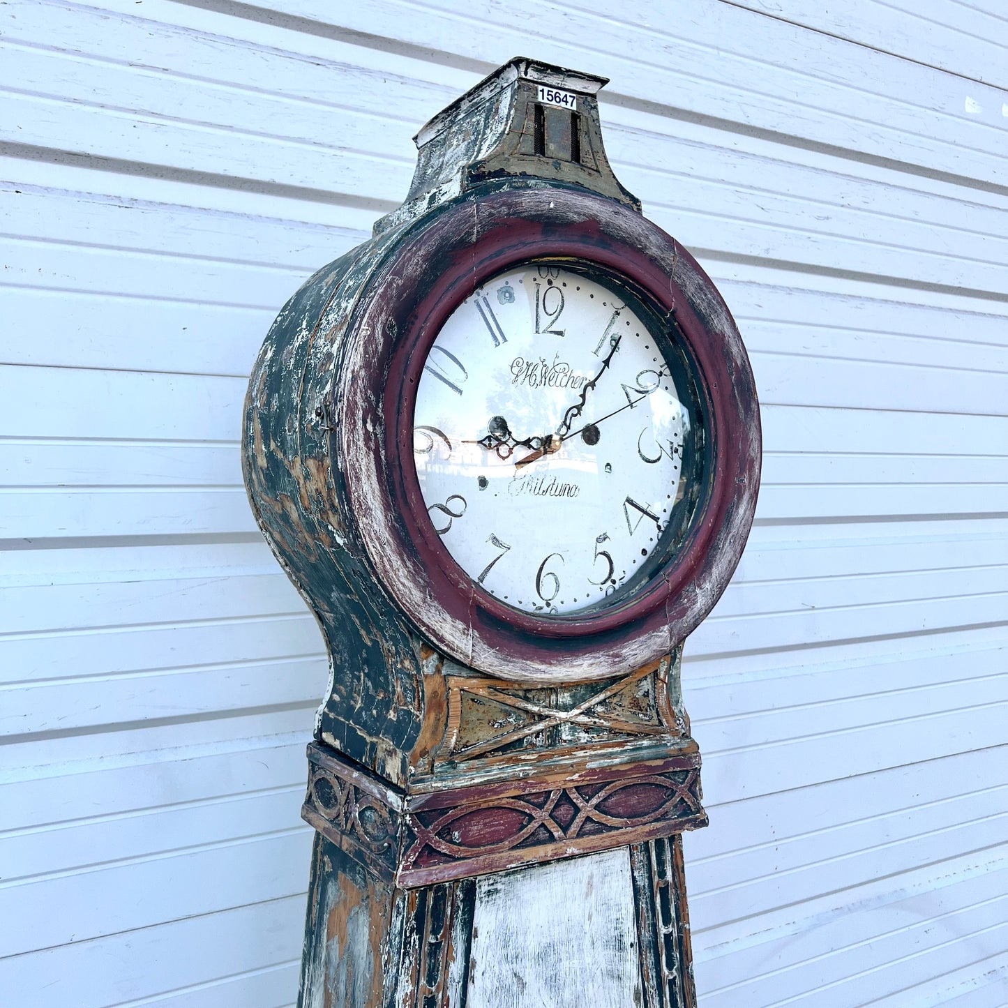 19th C. Swedish Painted Mora Clock Case