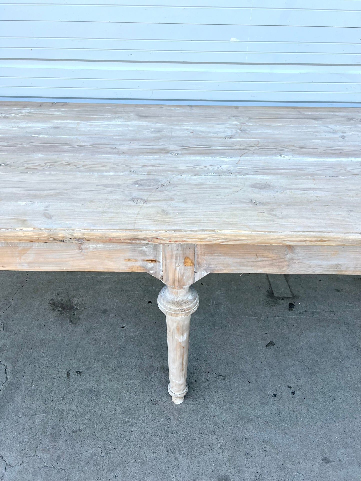 Washed Wood Pine Dining Table